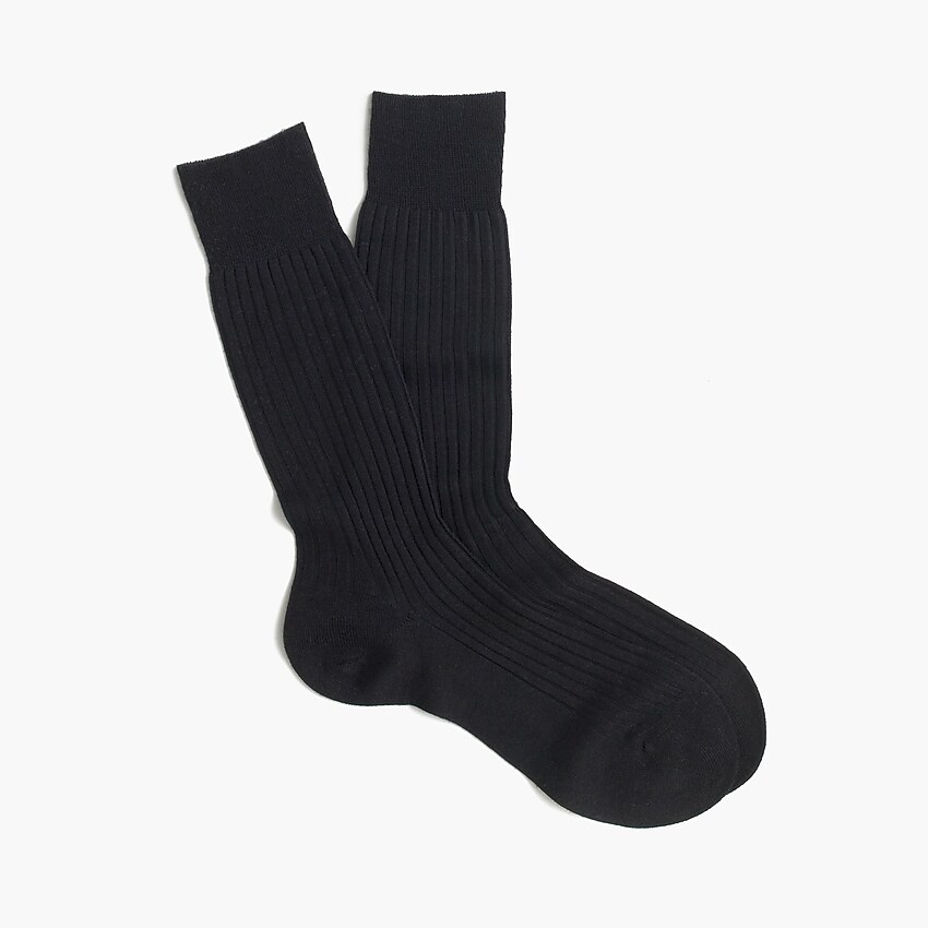 j.crew: pantherella® merino dress socks for men, right side, view zoomed