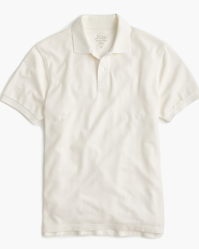 j.crew: classic piqué polo shirt for men, right side, view zoomed