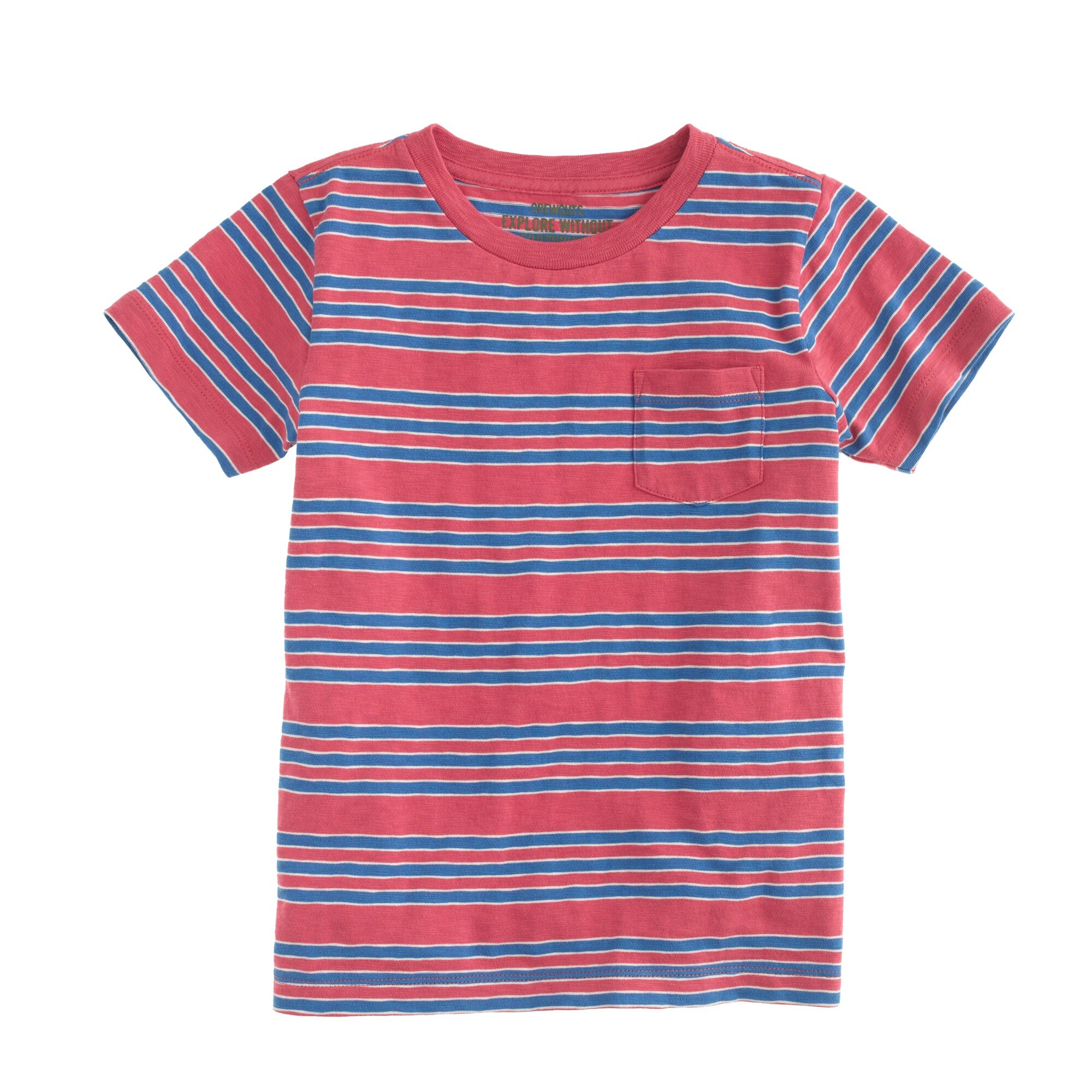 Boys' pocket T-shirt in vintage stripe : Boy Stripes & Novelty | J.Crew