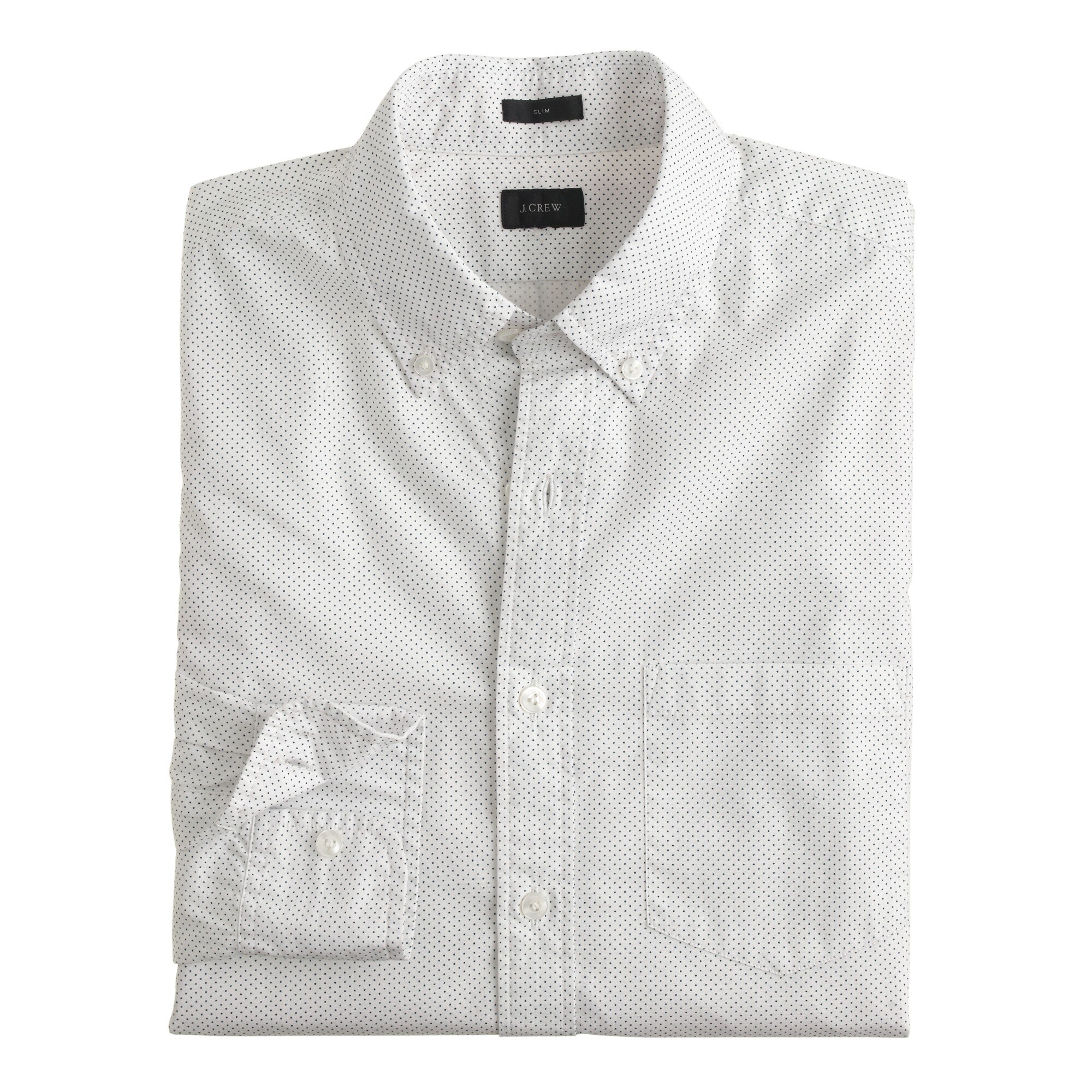 Slim Secret Wash shirt in pindot