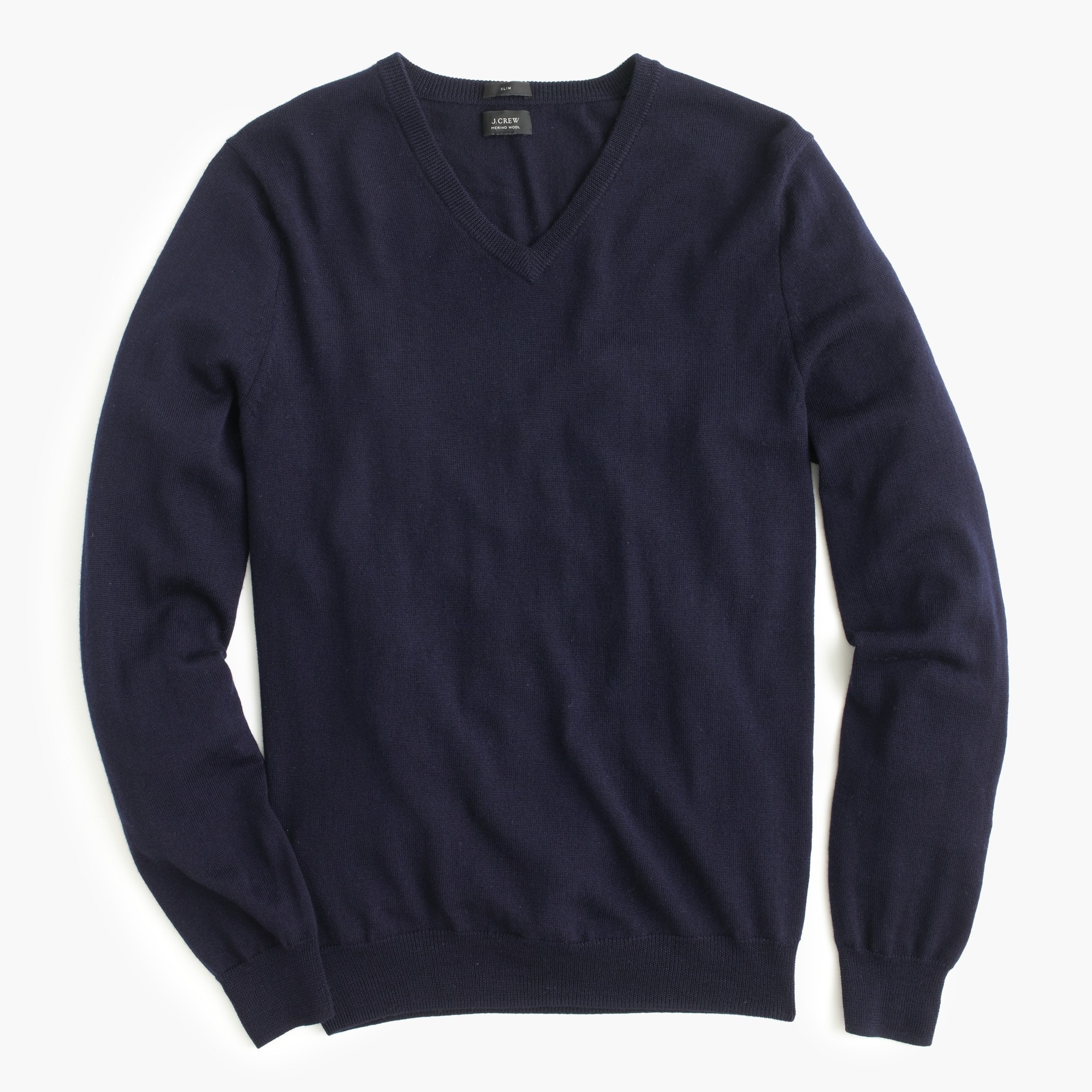 Slim merino wool V-neck sweater