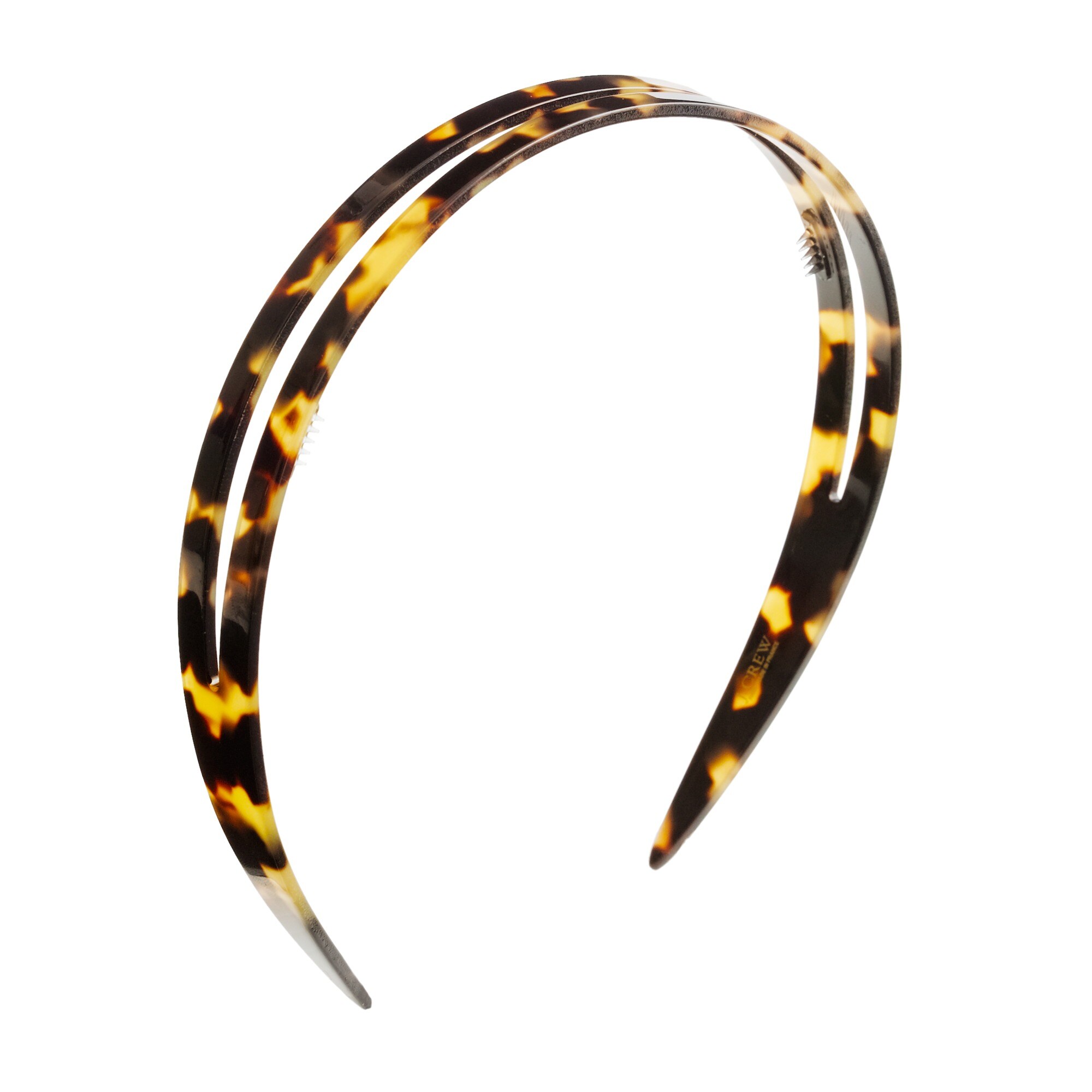 Double headband in Italian tortoise