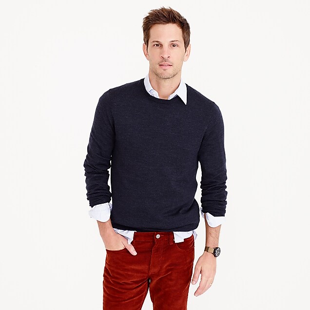 Slim Merino Wool Crewneck Sweater : Men's Sweaters | J.Crew
