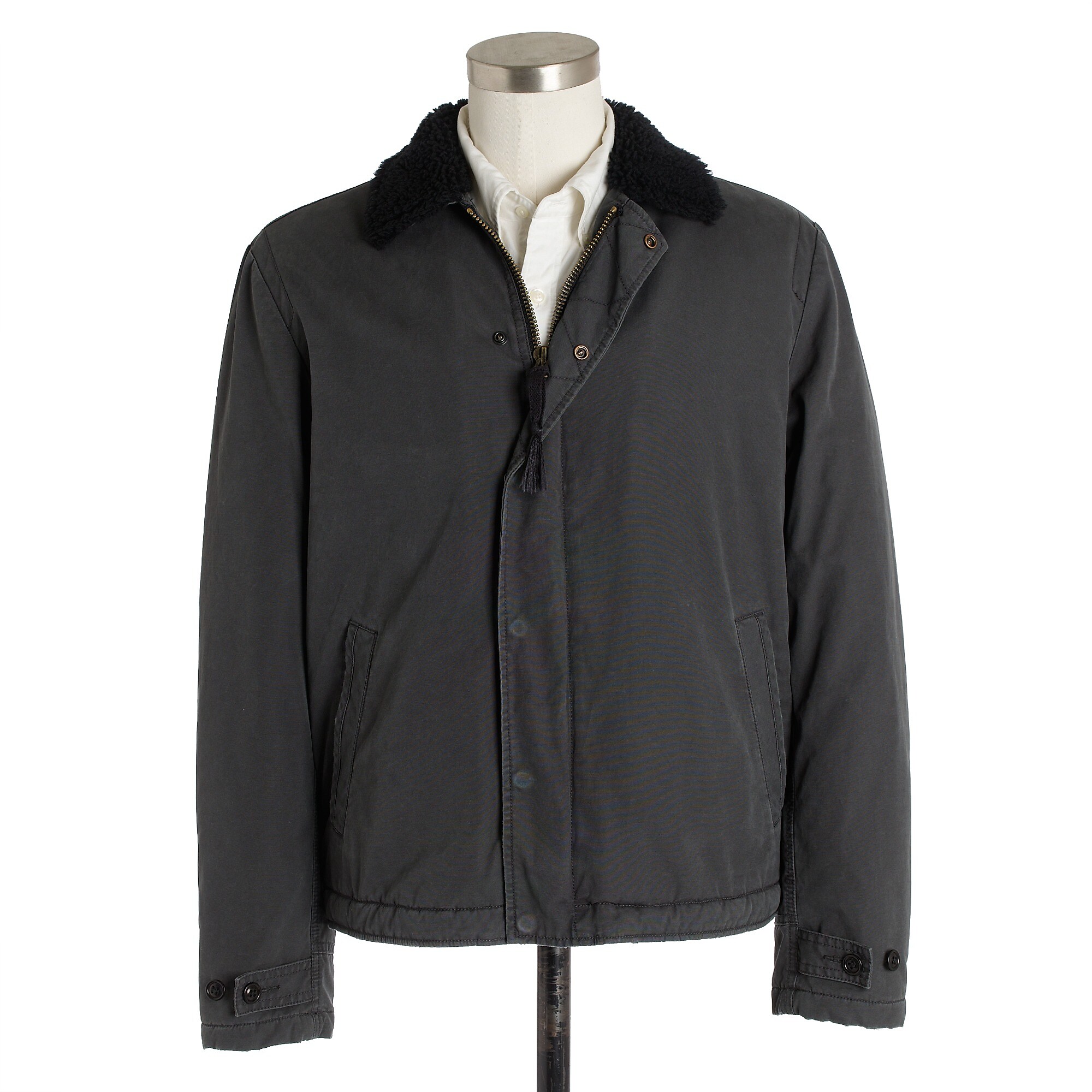 Sherpa-lined deck jacket : Men blazers | J.Crew
