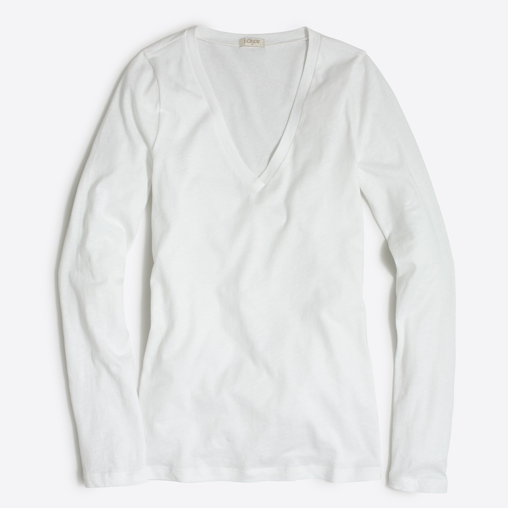 Tissue long-sleeve V-neck tee