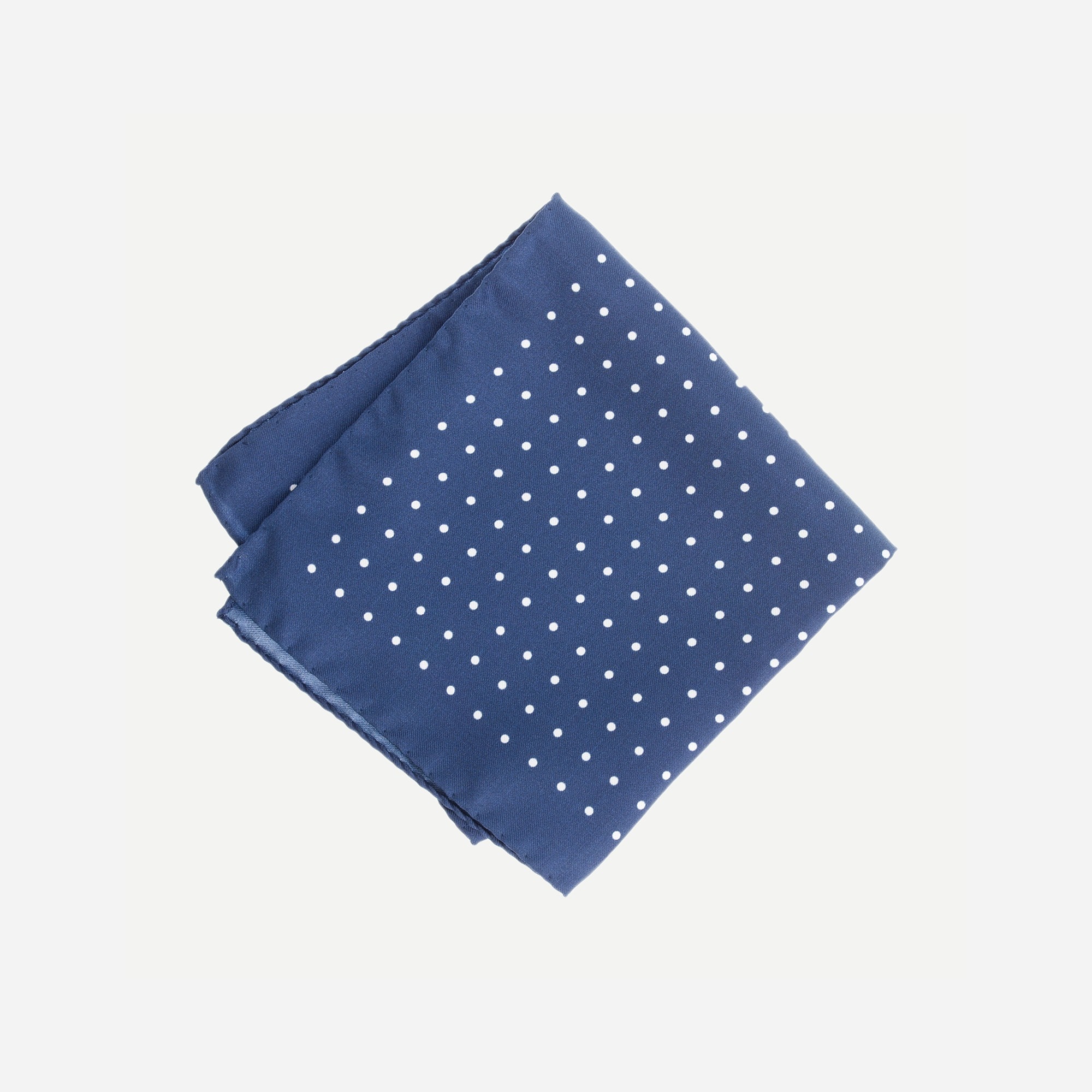 mens Italian silk pocket square in classic dot