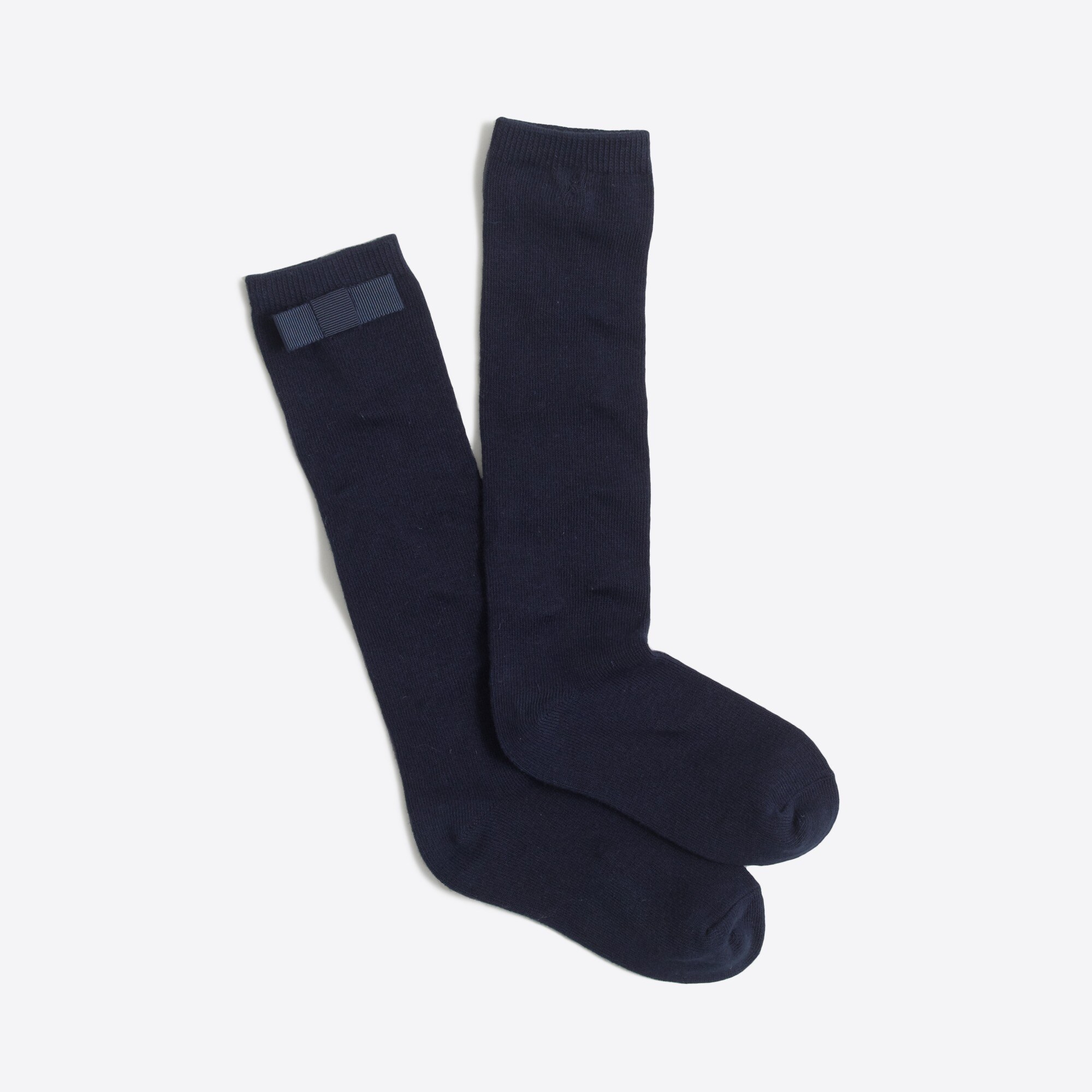 Girls' knee-high bow socks