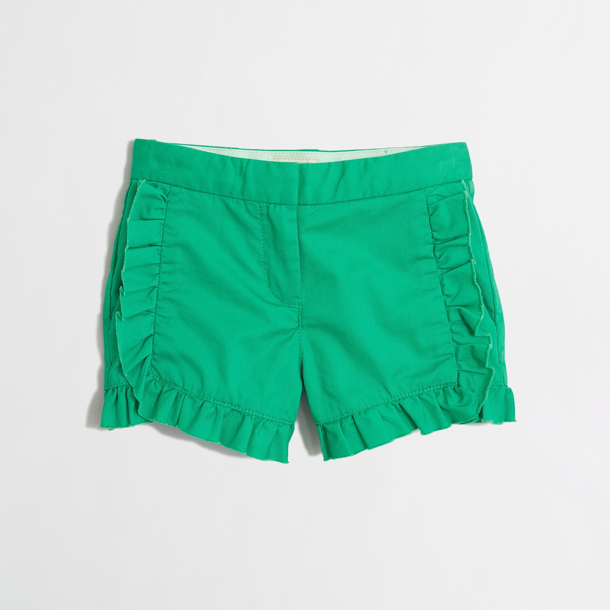 Girls' ruffle chino short