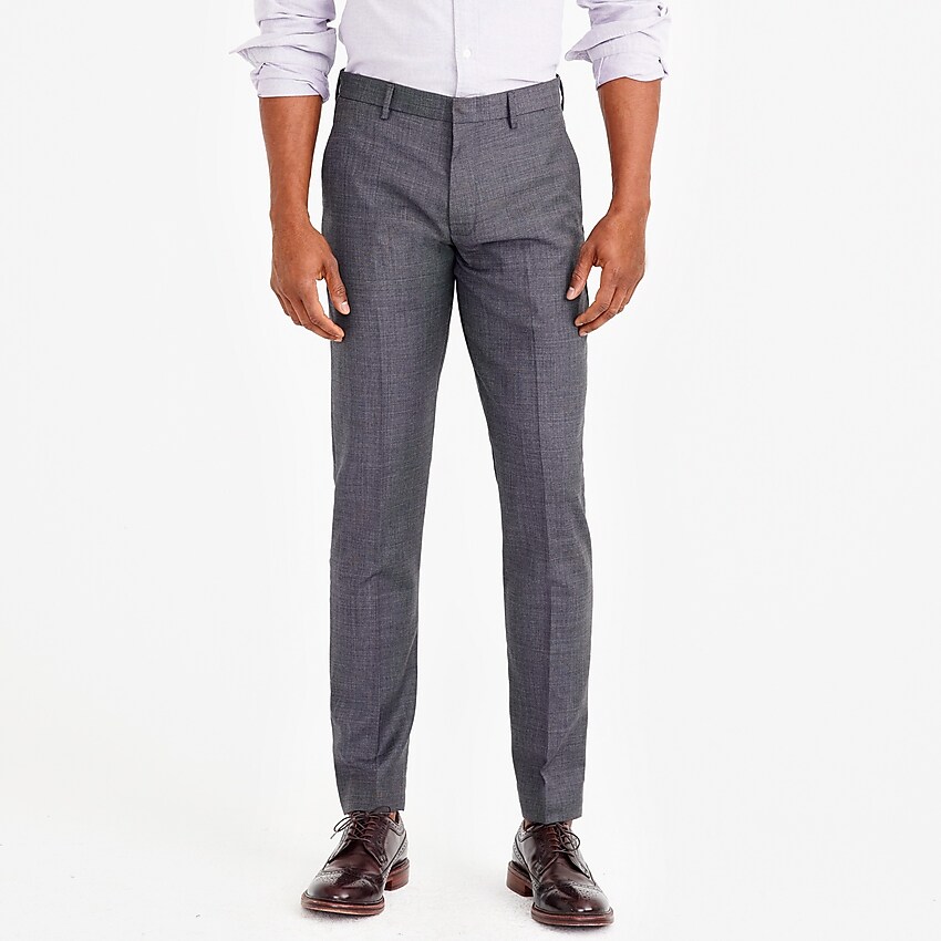 factory: slim-fit thompson suit pant in worsted wool for men, right side, view zoomed