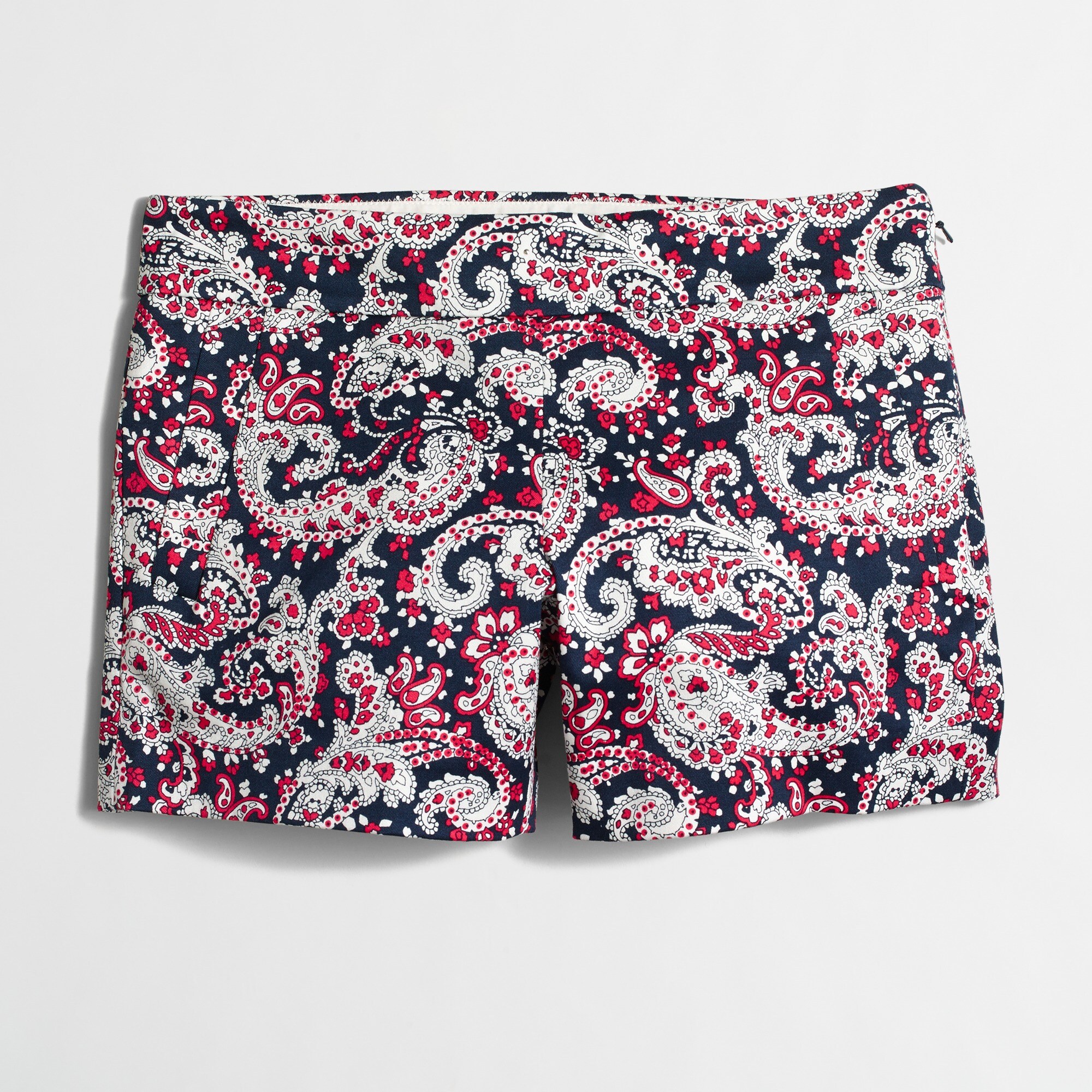 4" printed stretch chino short for women