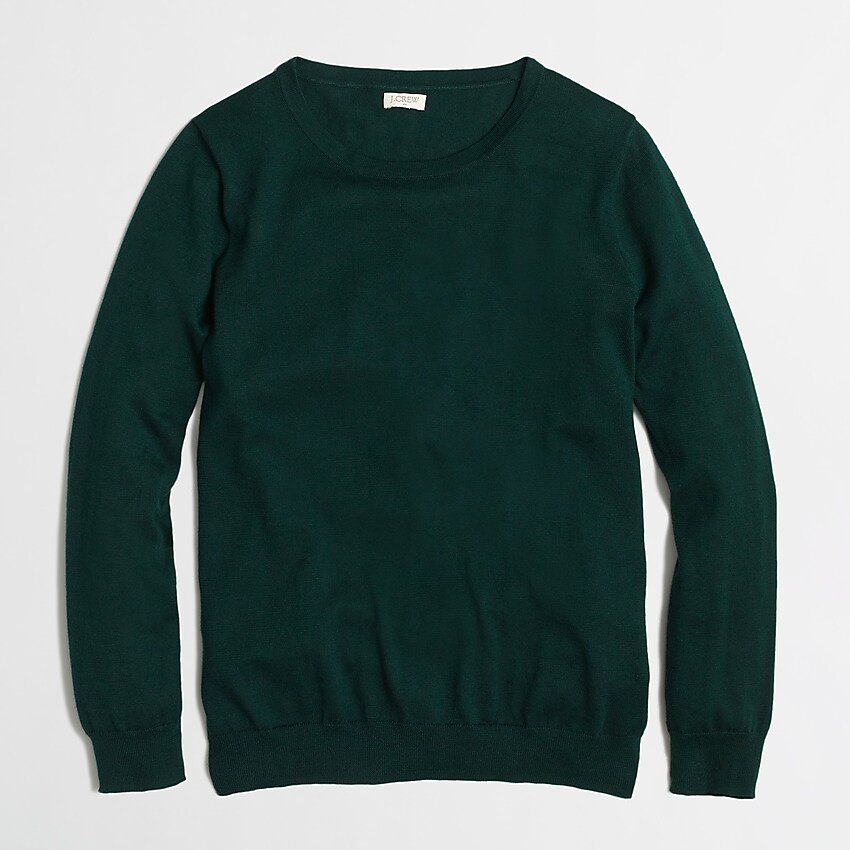 factory: cotton crewneck sweater for women, right side, view zoomed