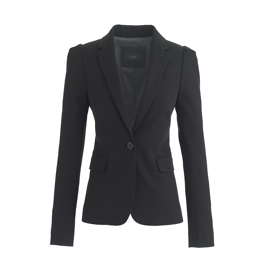 J.Crew: Puff-sleeve Blazer In Stretchy Cotton For Women