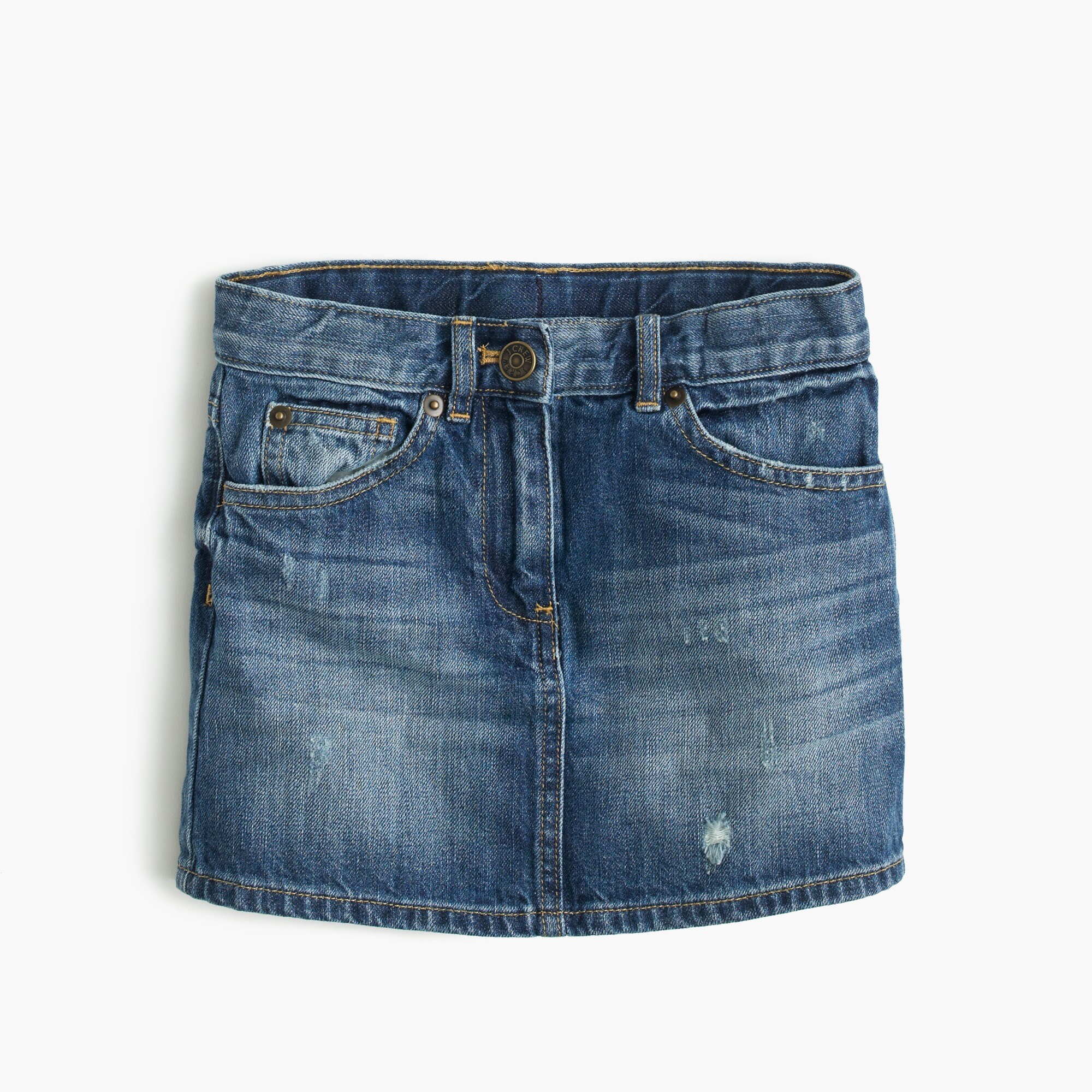 Girls' denim mini skirt