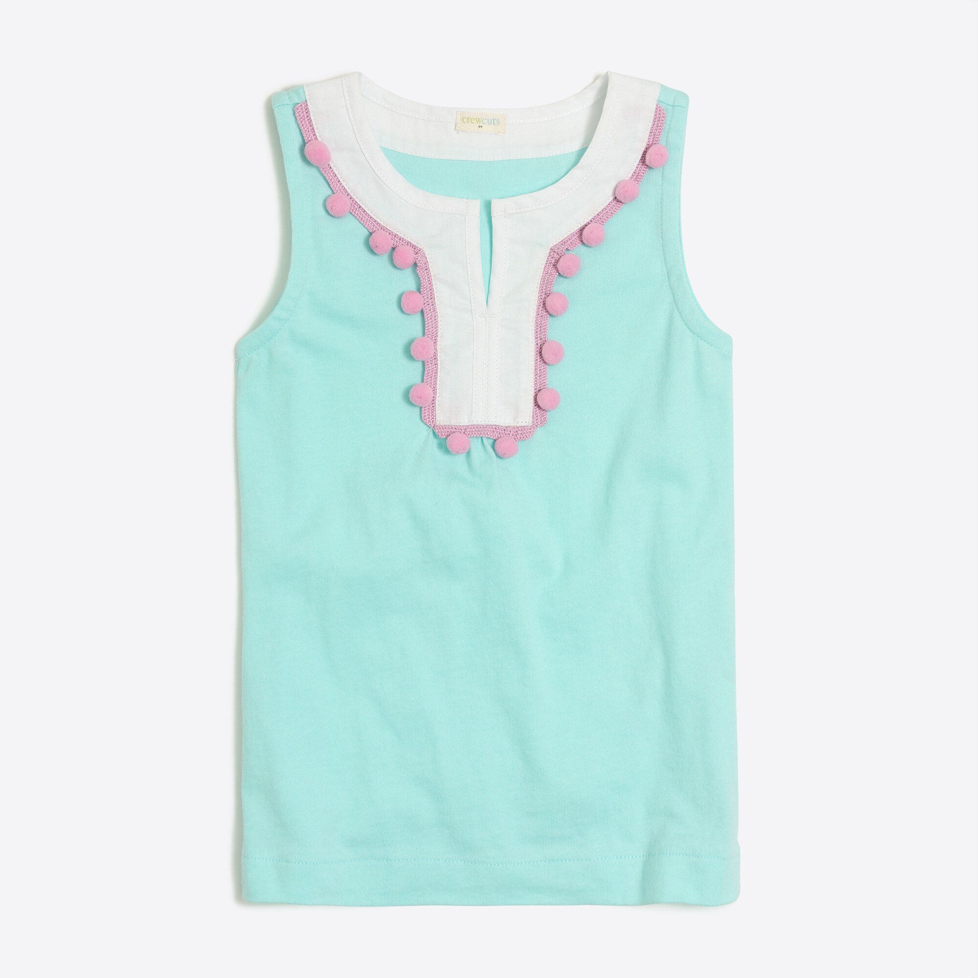 girls' pom-pom tank for girls