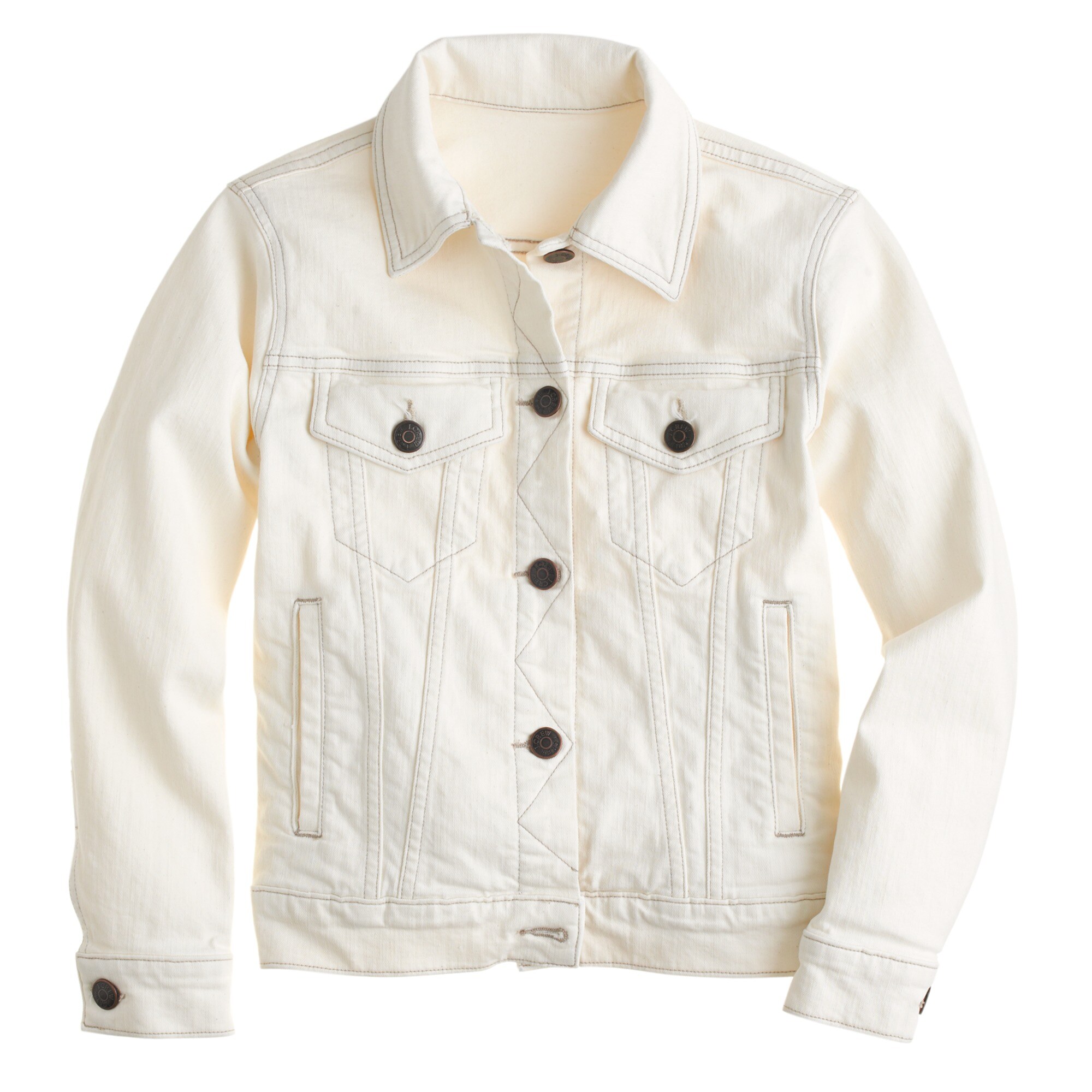 Denim jacket in ecru