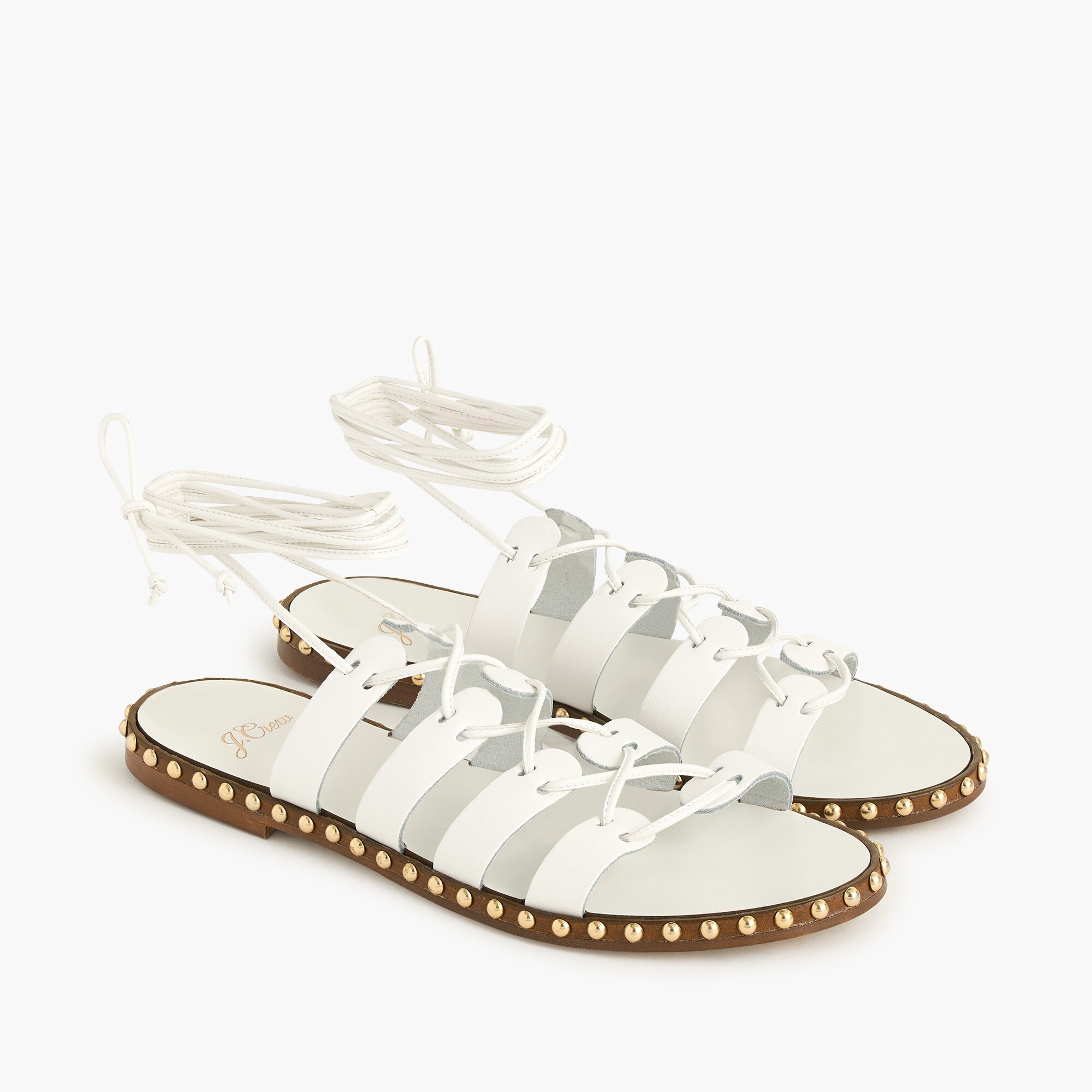 Studded wrap sandals