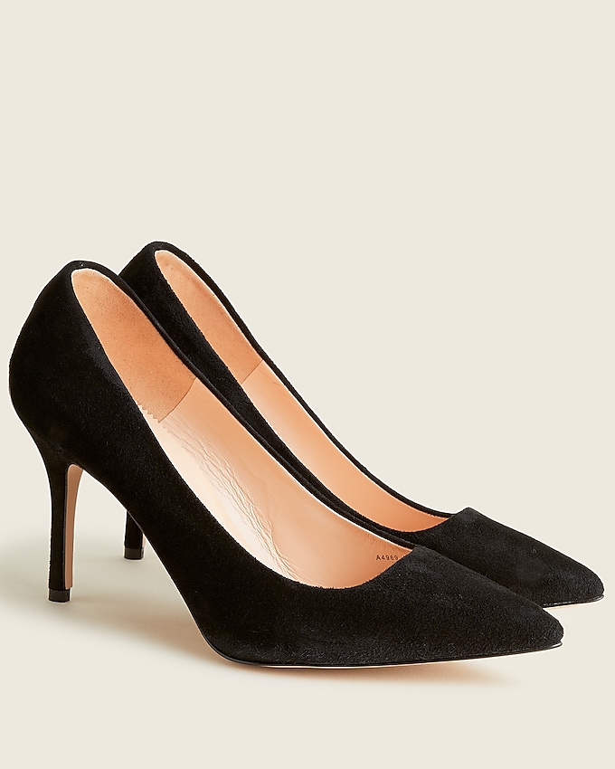 j.crew: elsie suede pumps for women, right side, view zoomed