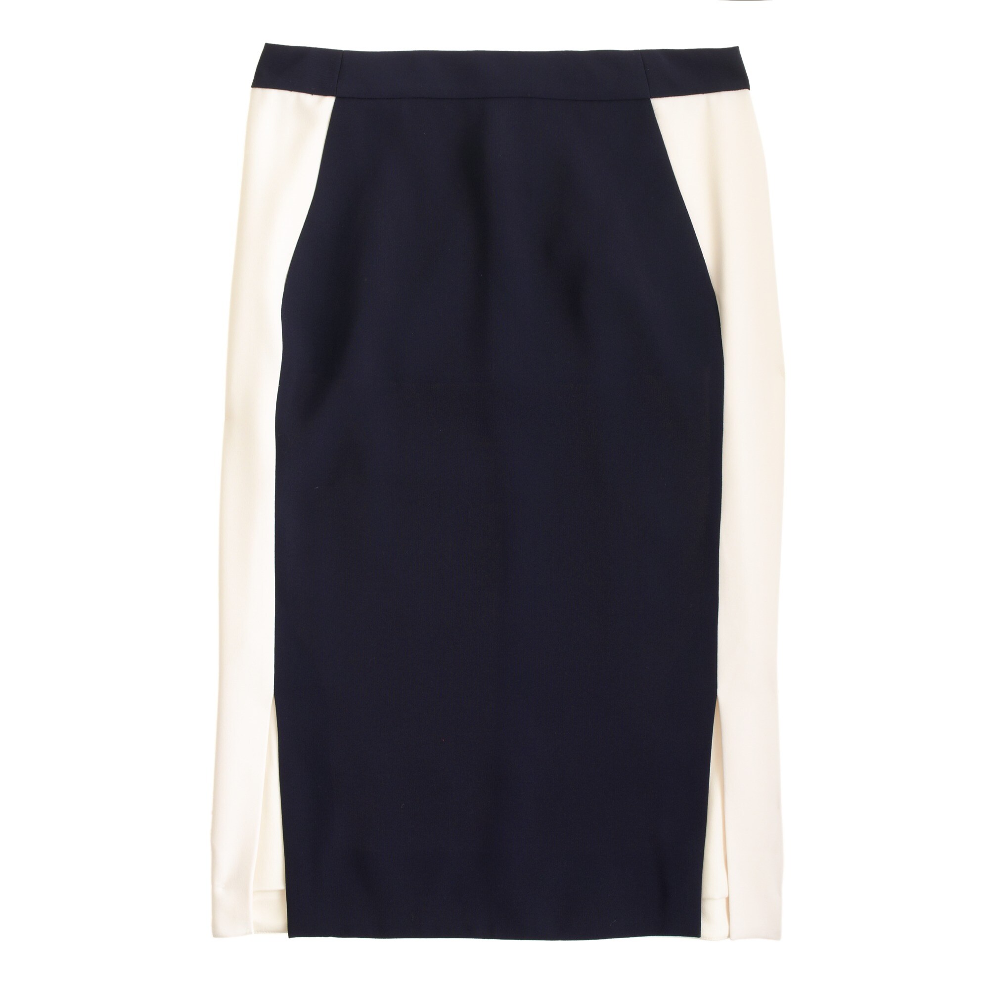 Soft pencil skirt in colorblock