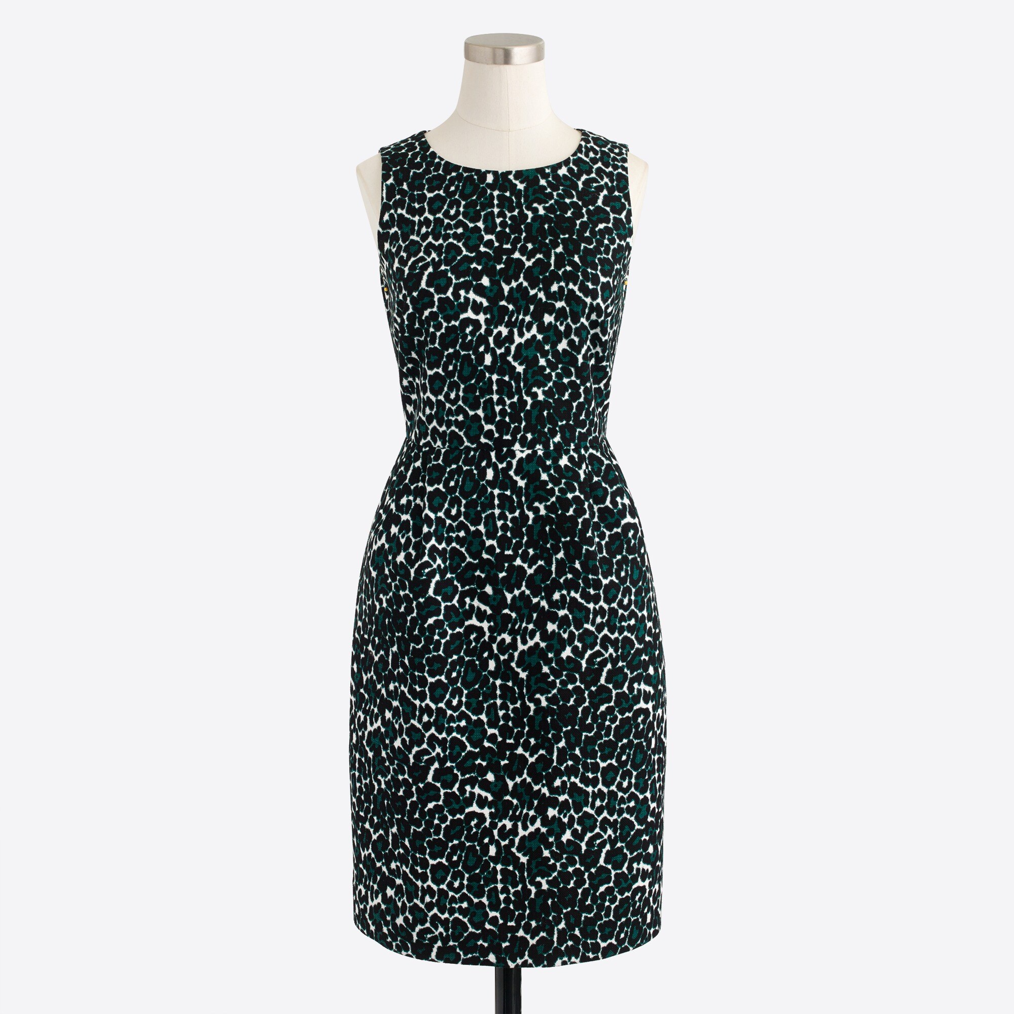 Printed textured cotton dress