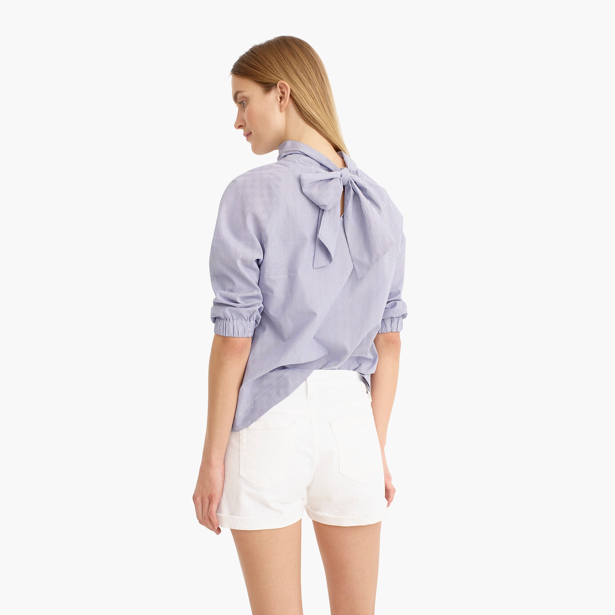 Denim short in white