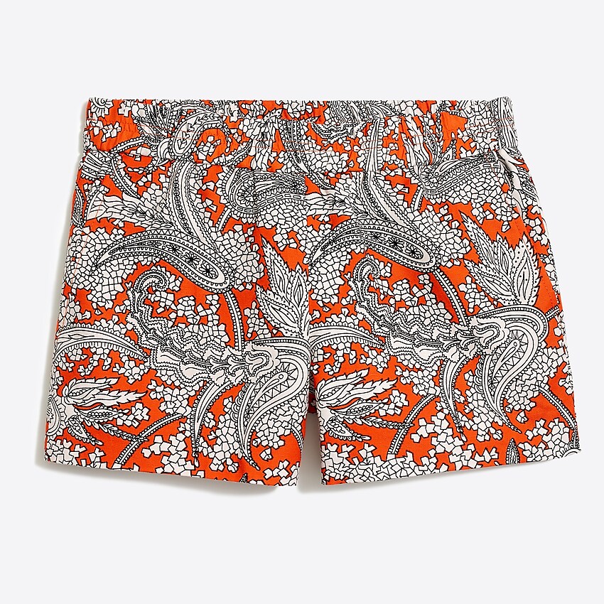 factory: 3" printed boardwalk pull-on short for women, right side, view zoomed