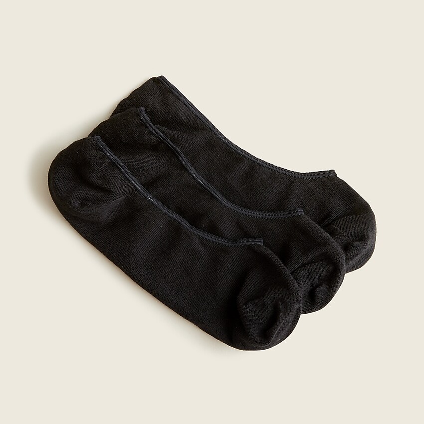 j.crew: no-show socks three-pack for women, right side, view zoomed