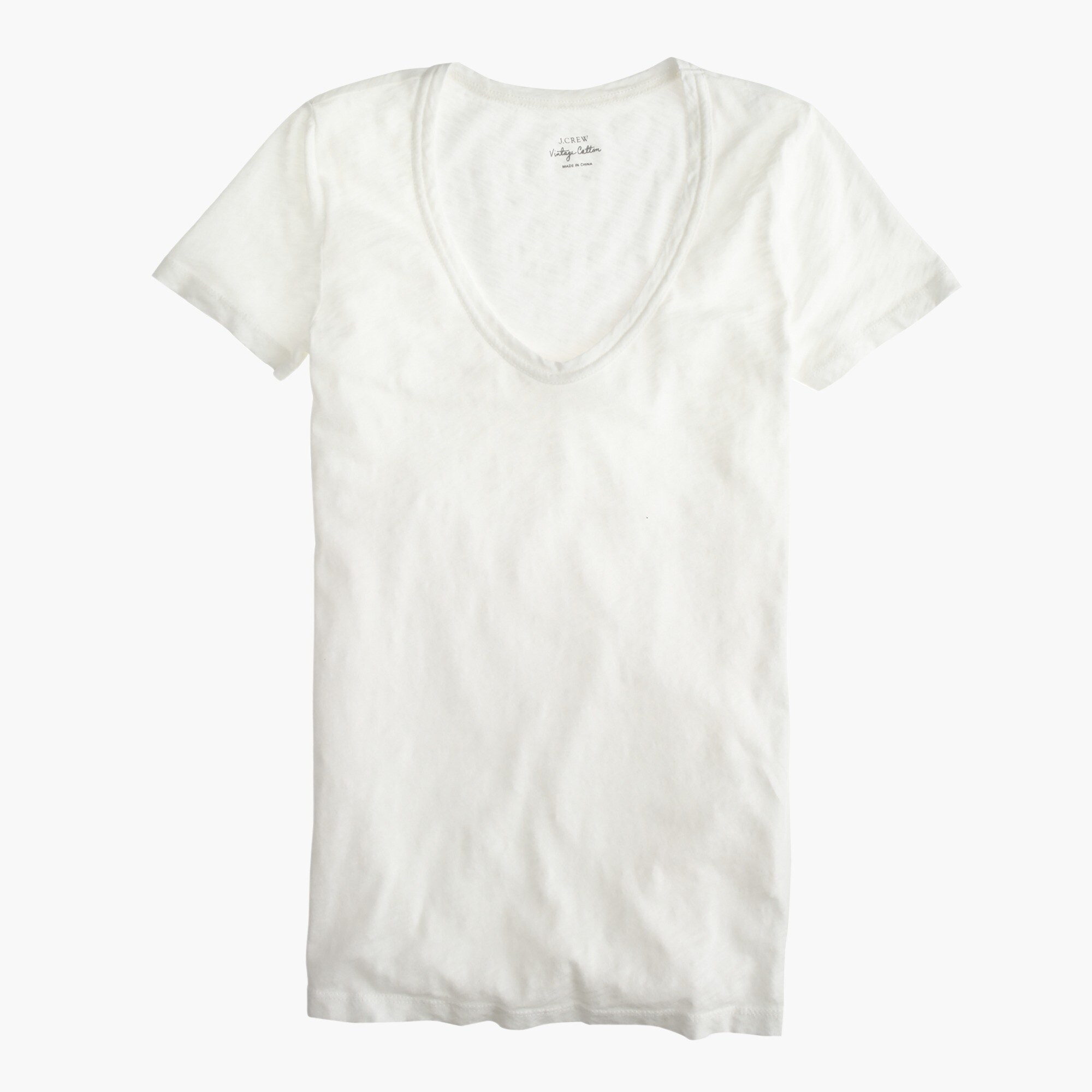 Vintage cotton scoopneck T-shirt