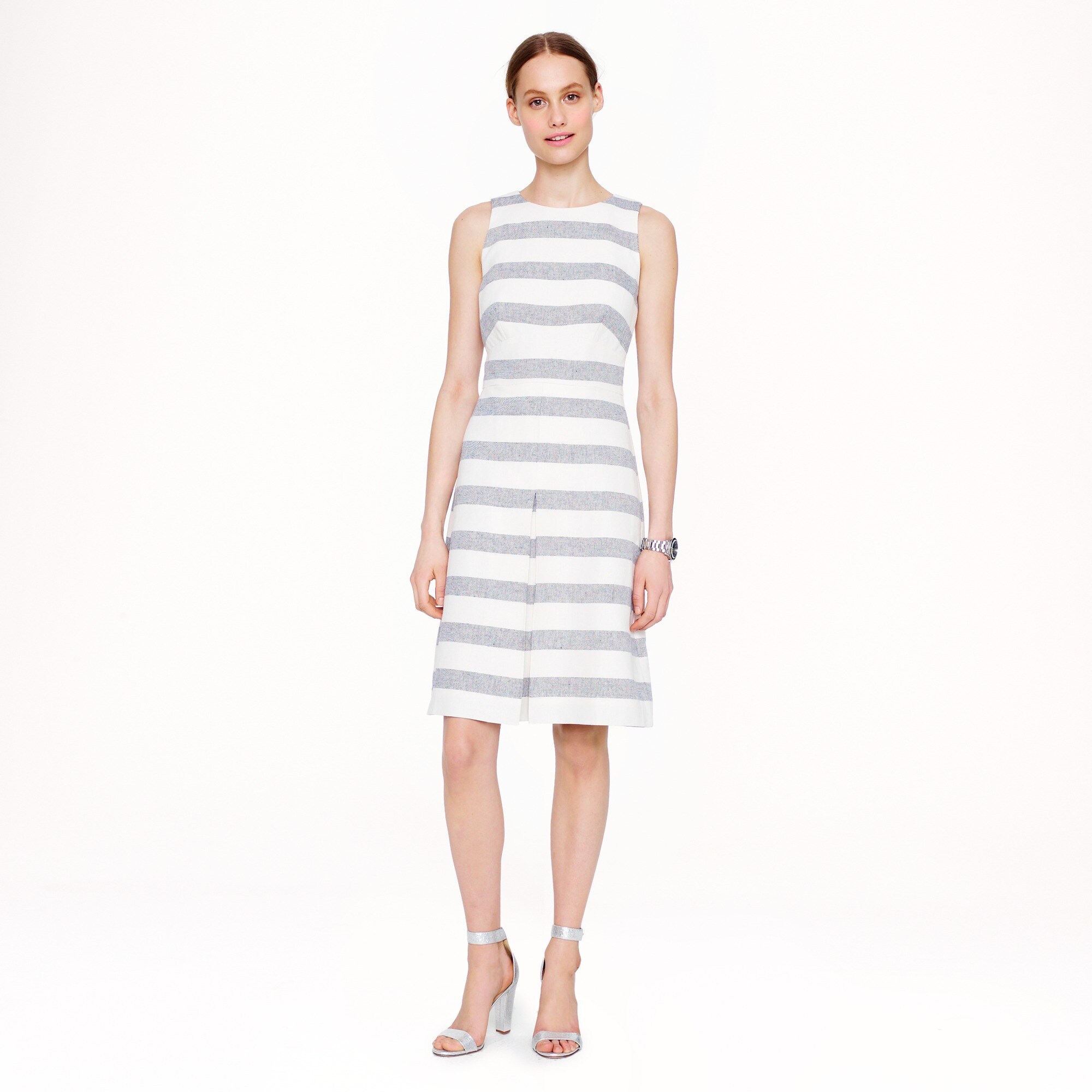 Stripe basket-weave dress : Women Size 16 | J.Crew