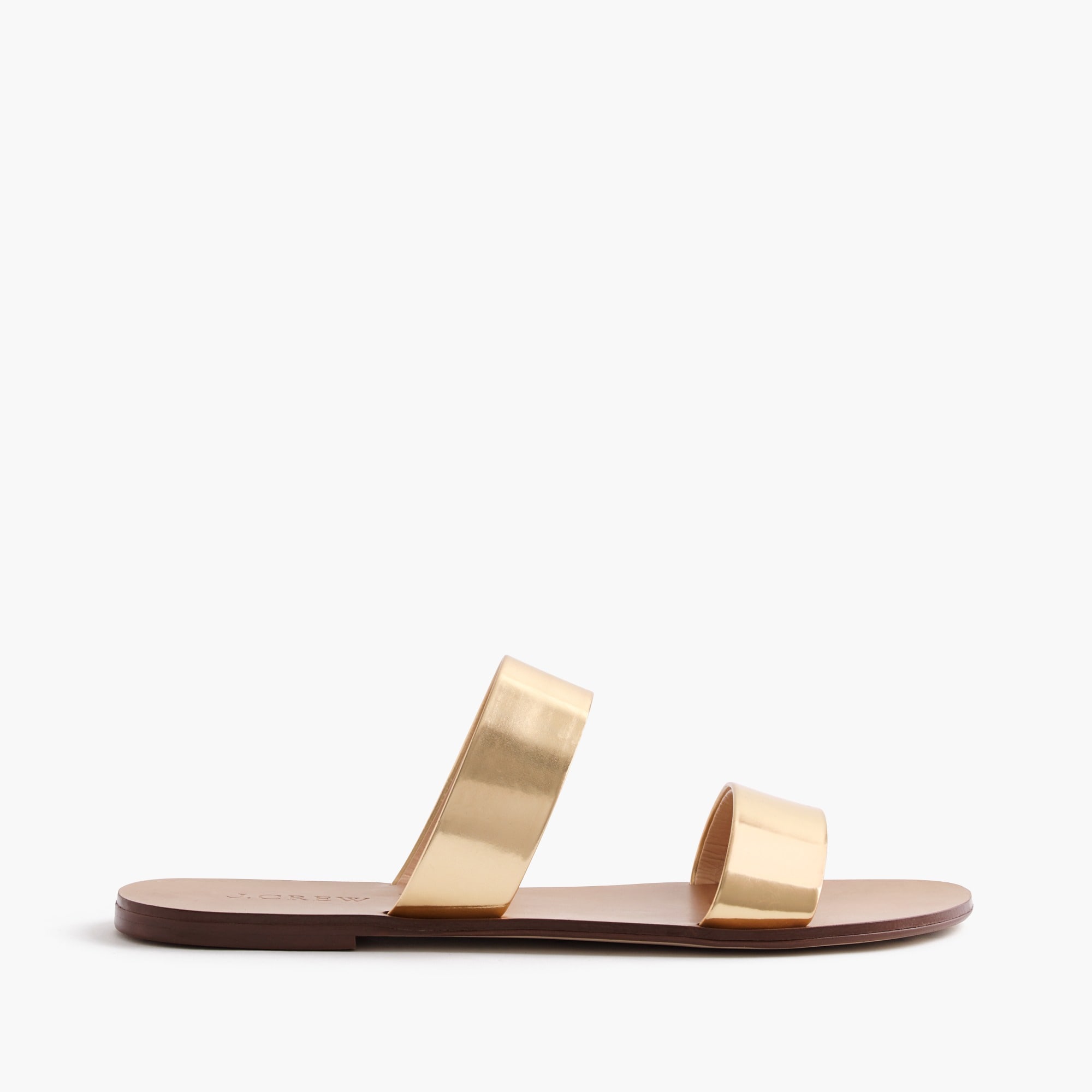 metallic sandals