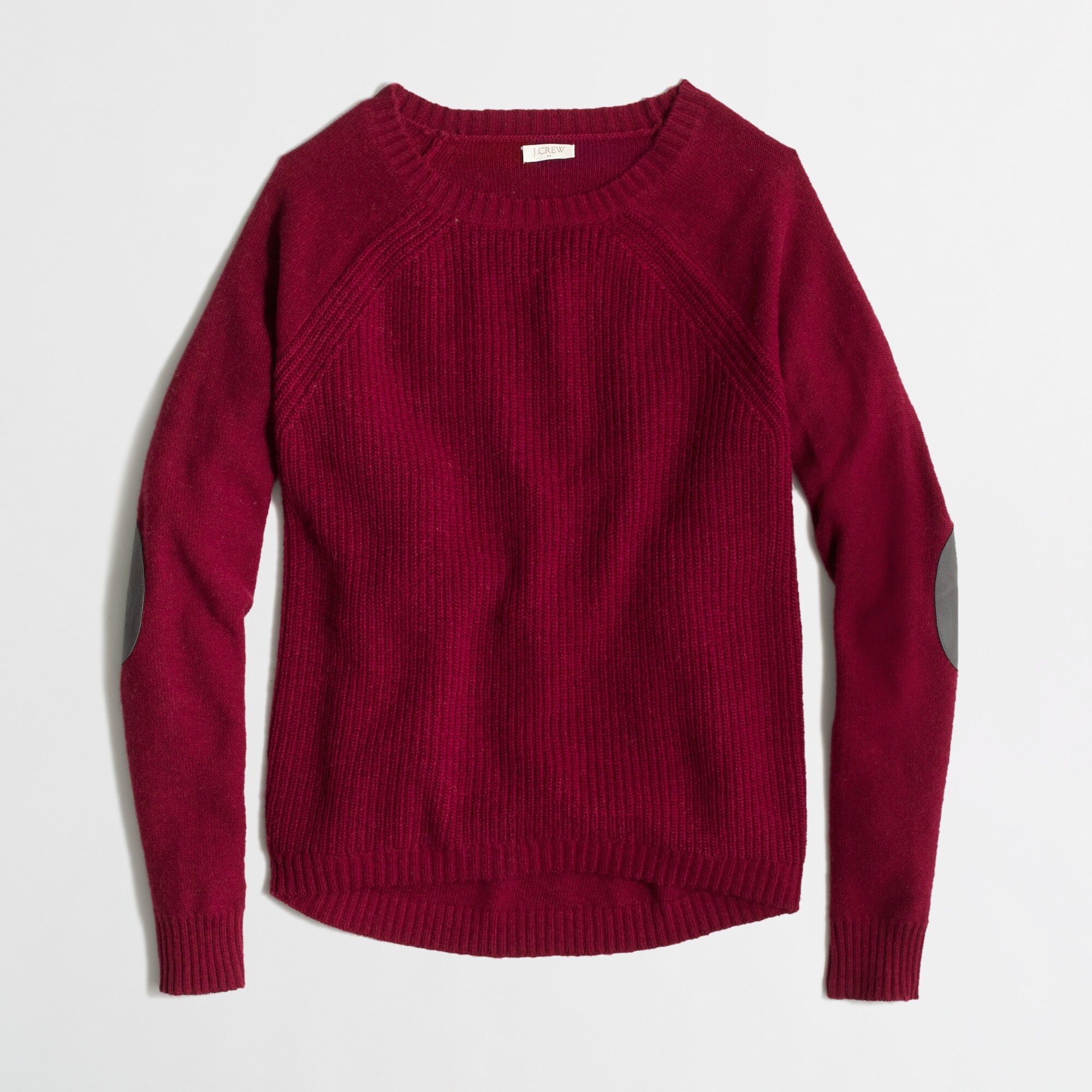 Factory warmspun swingy elbow-patch sweater