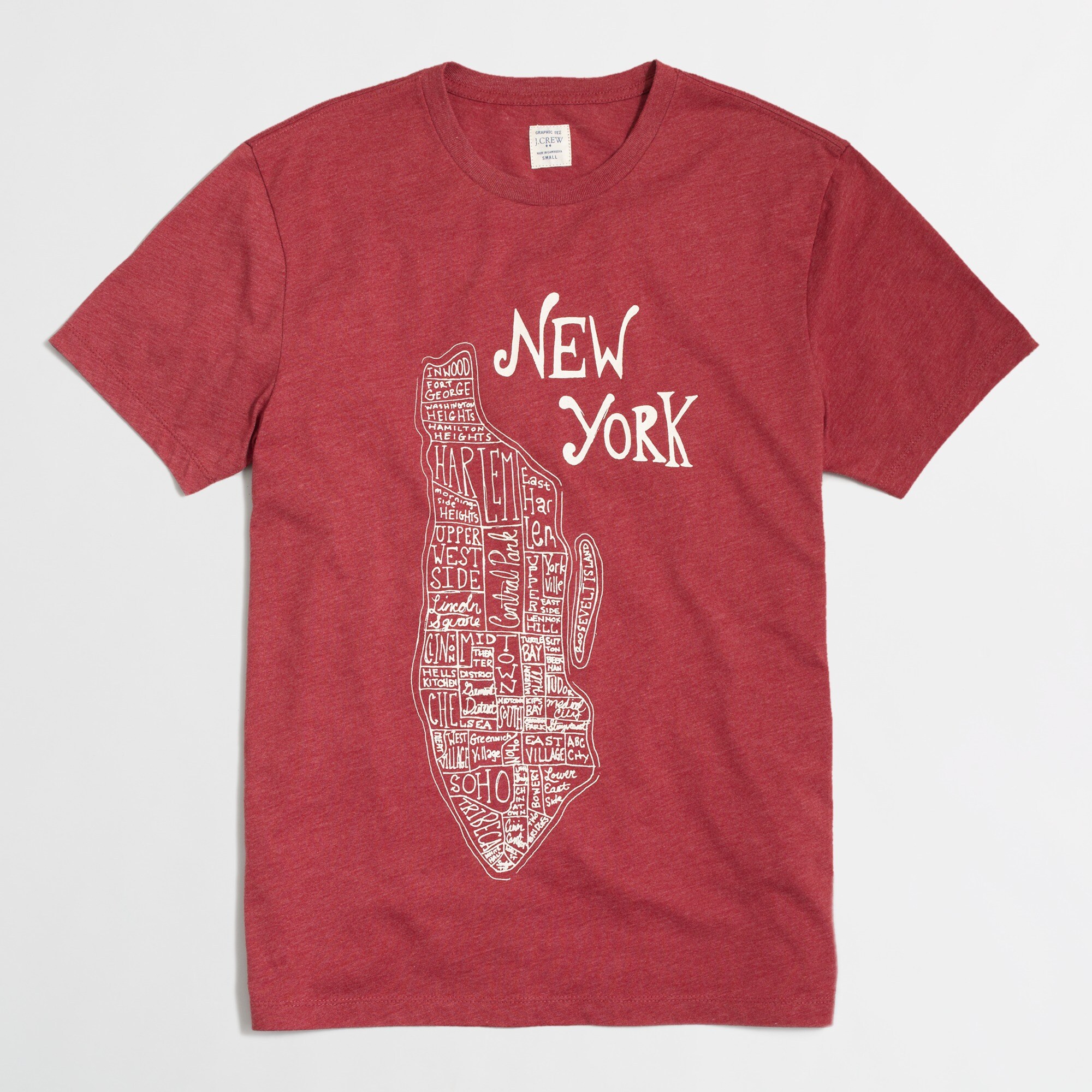 New York neighborhoods tee