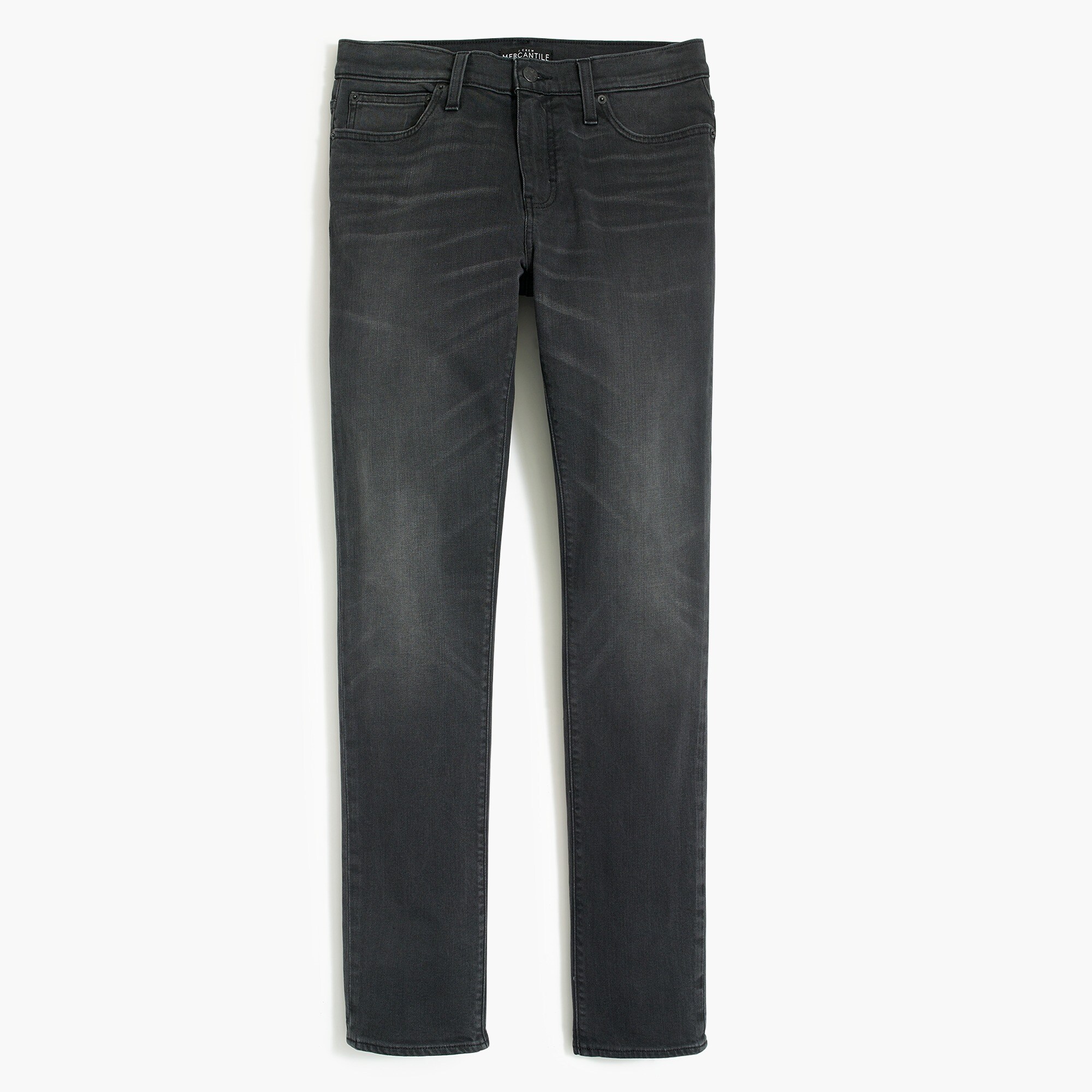 slim-fit flex jean in washed black for men
