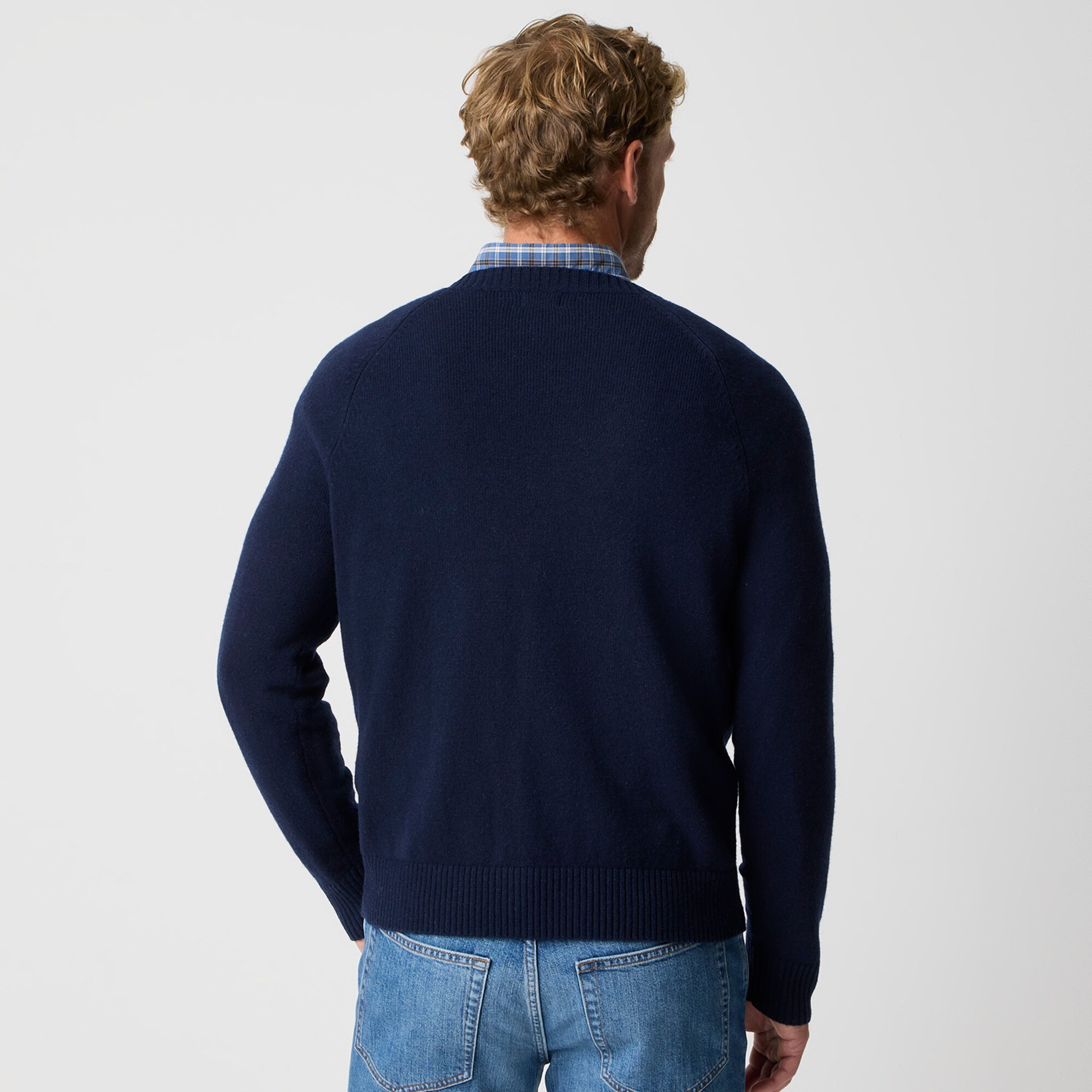 Supersoft lambswool-blend crewneck sweater
