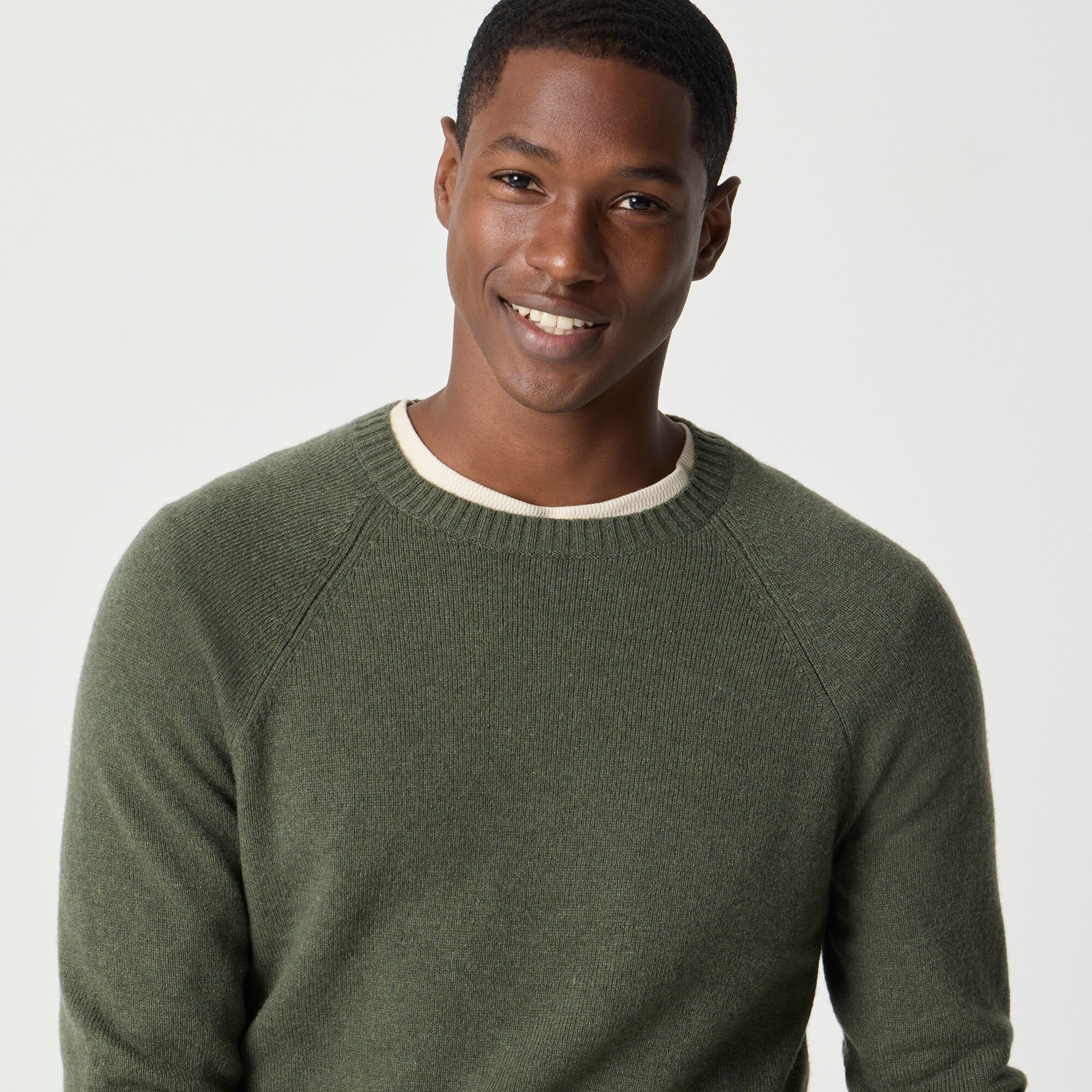 Crewneck sweater in supersoft lambswool blend