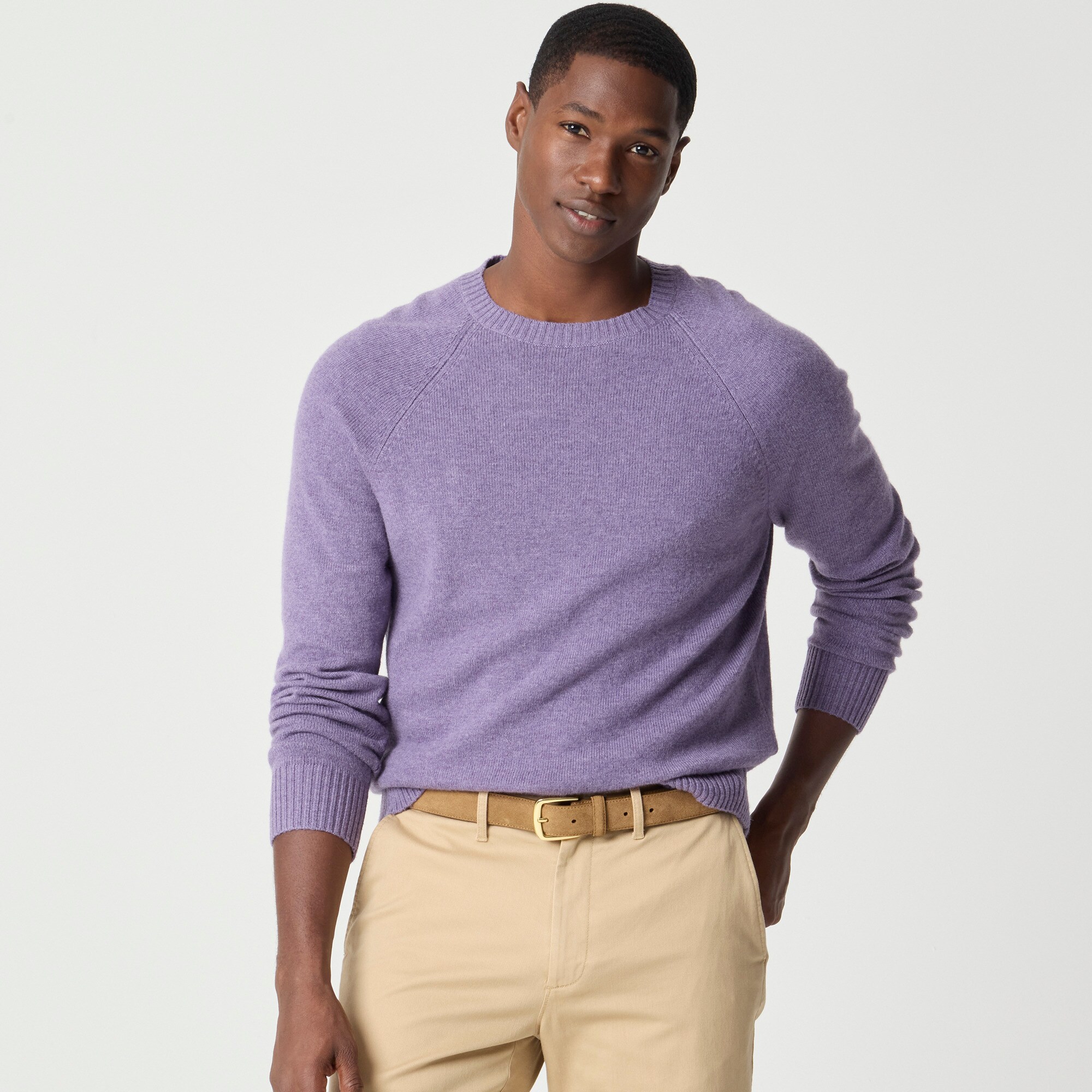 Crewneck sweater in supersoft lambswool blend