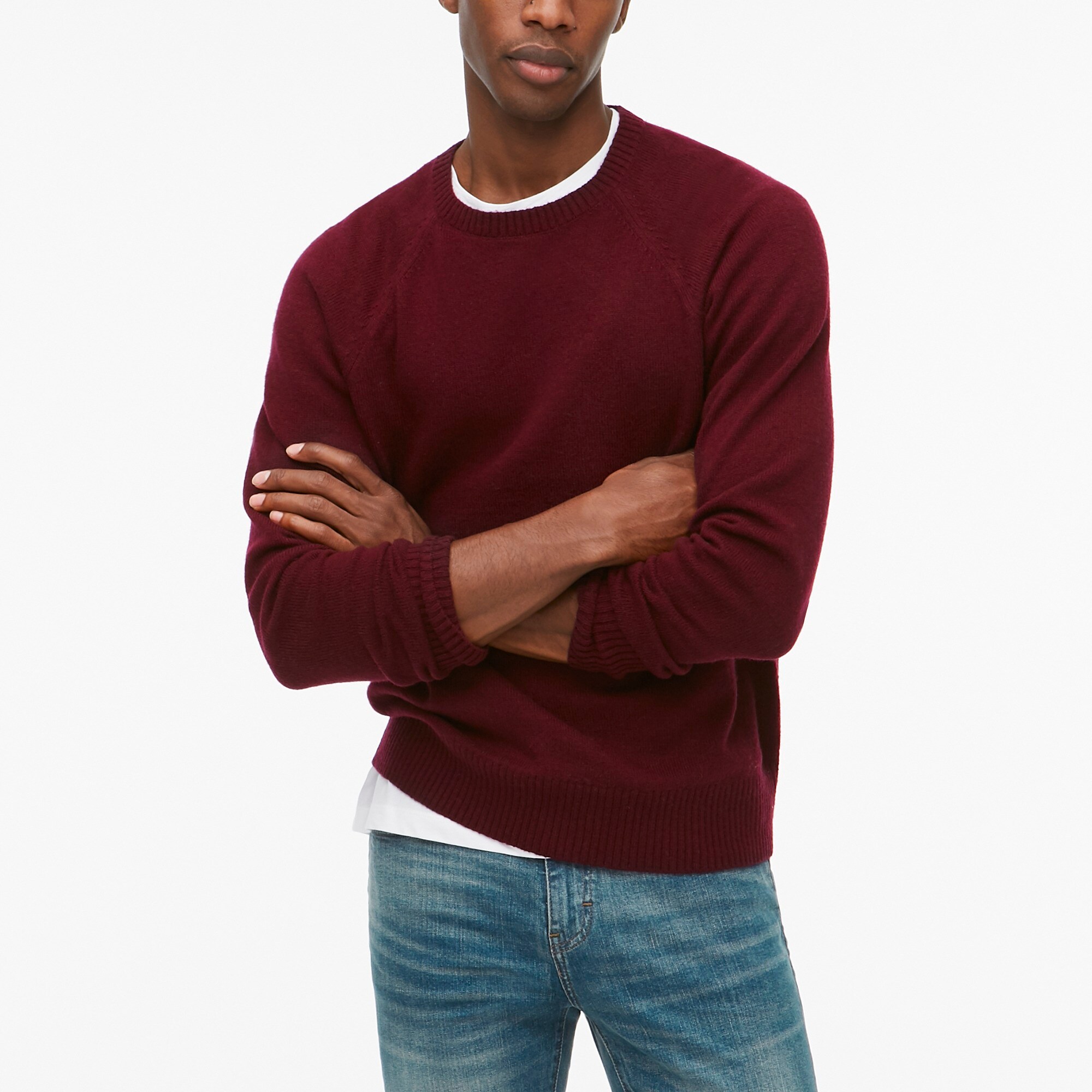 mens Crewneck sweater in supersoft lambswool blend