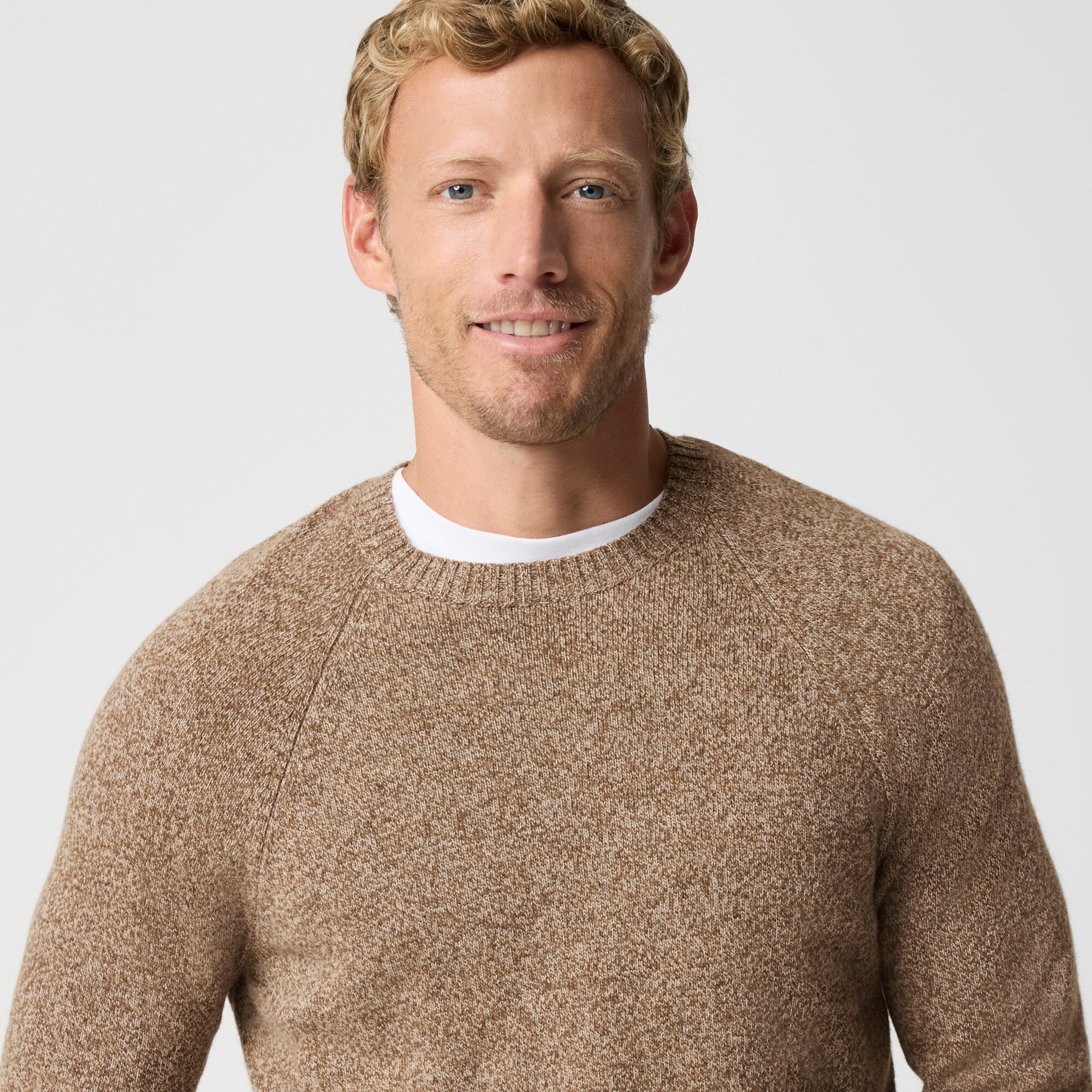 Supersoft lambswool-blend crewneck sweater