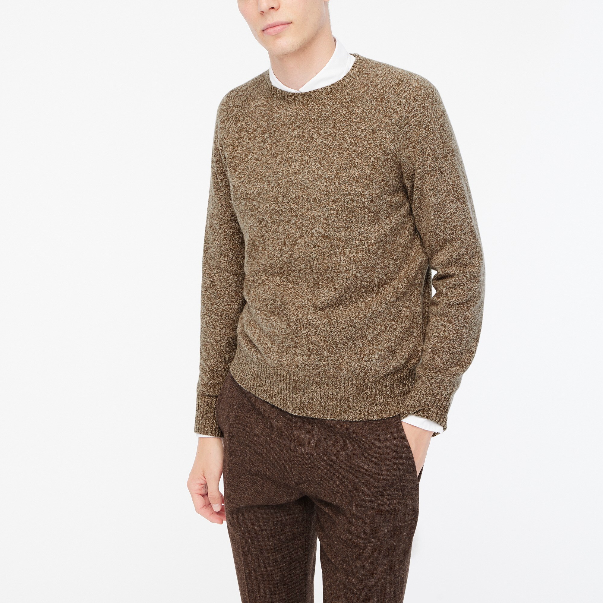 mens Crewneck sweater in supersoft lambswool blend