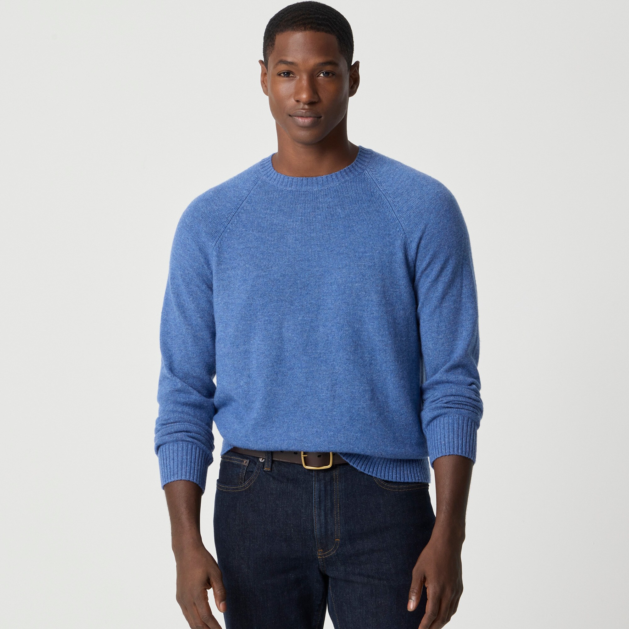 Crewneck sweater in supersoft lambswool blend