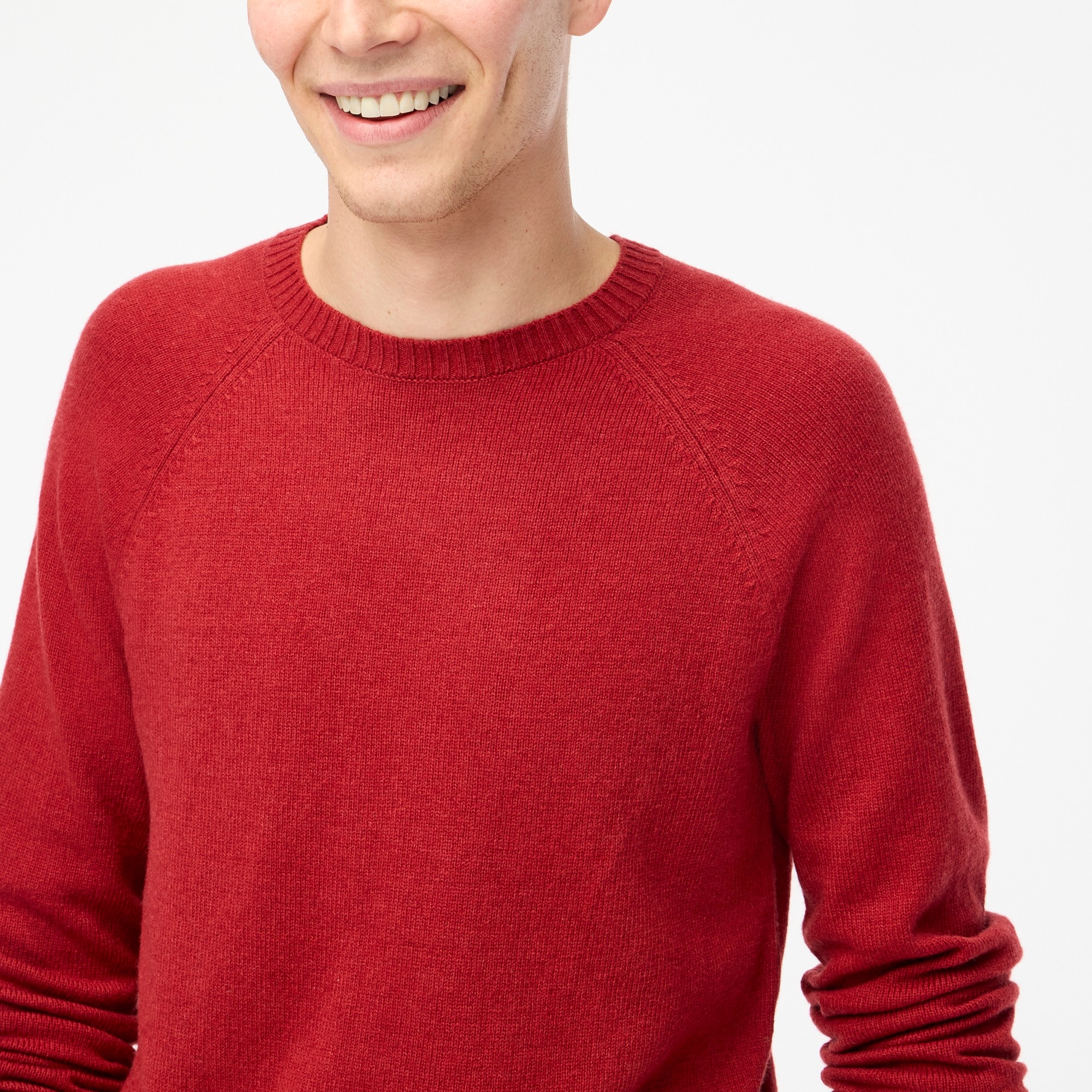 Supersoft lambswool-blend crewneck sweater