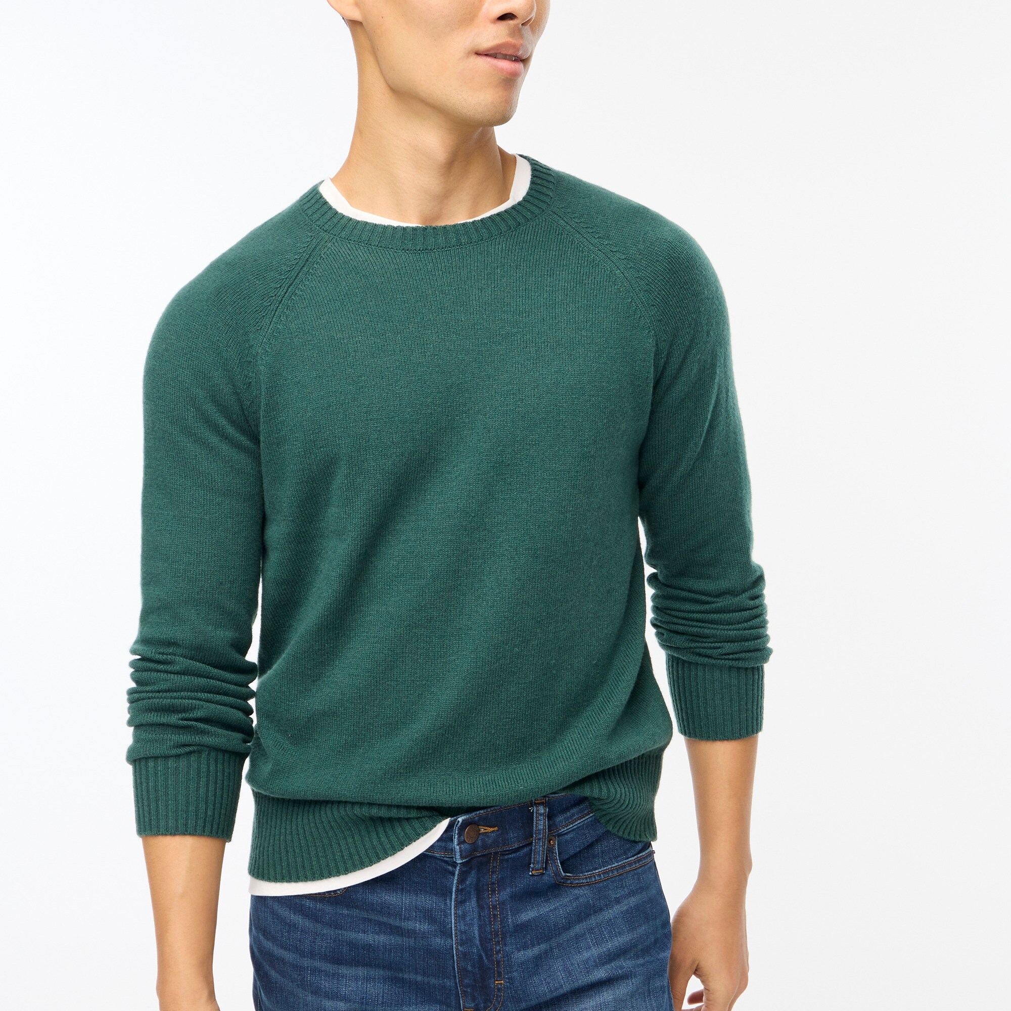 mens Crewneck sweater in supersoft lambswool blend