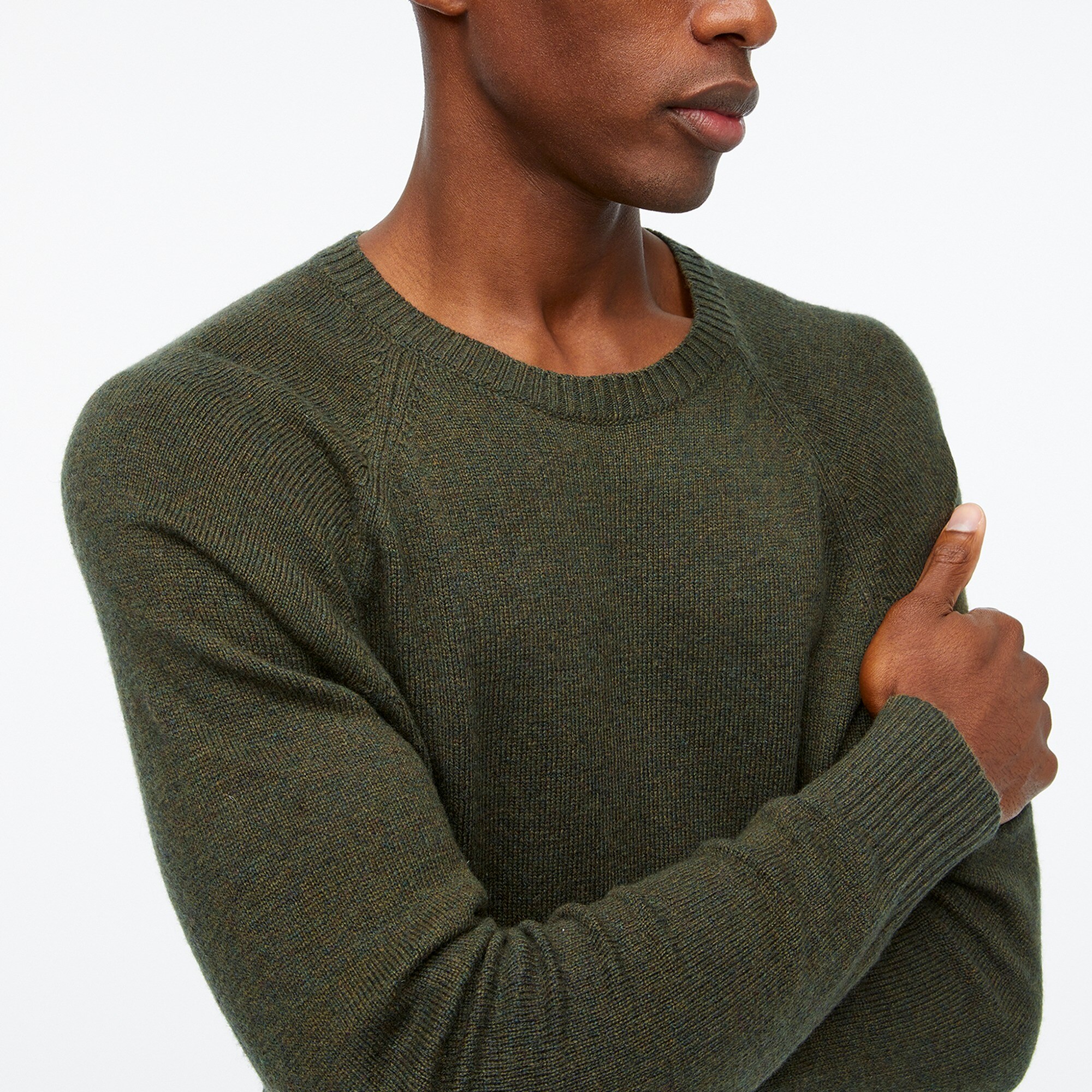 Supersoft lambswool-blend crewneck sweater