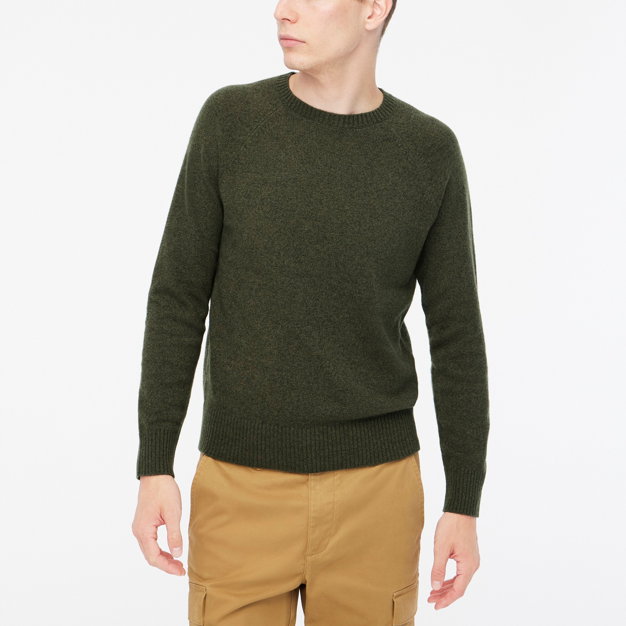 Supersoft lambswool-blend crewneck sweater