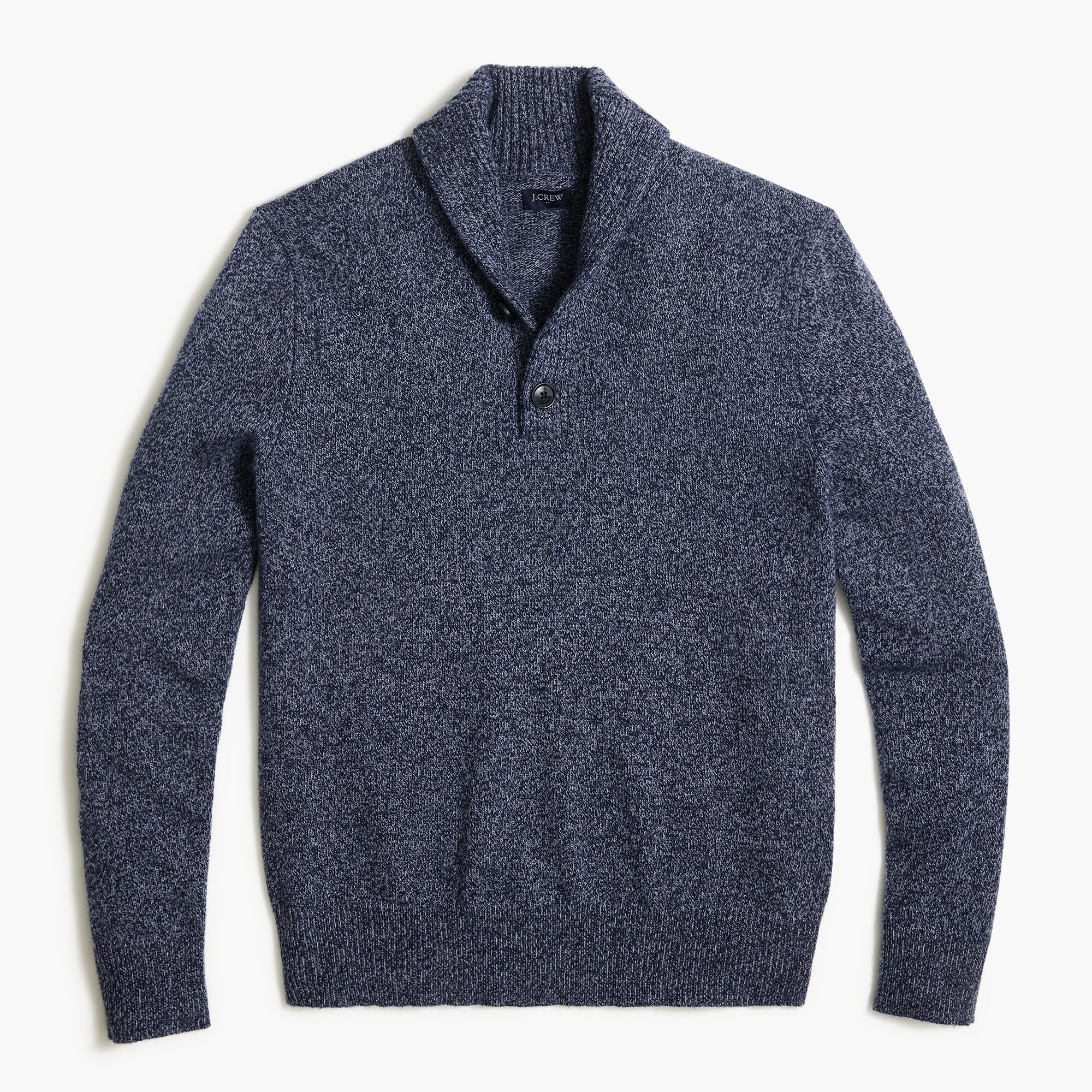 Shawl-collar sweater in supersoft lambswool blend
