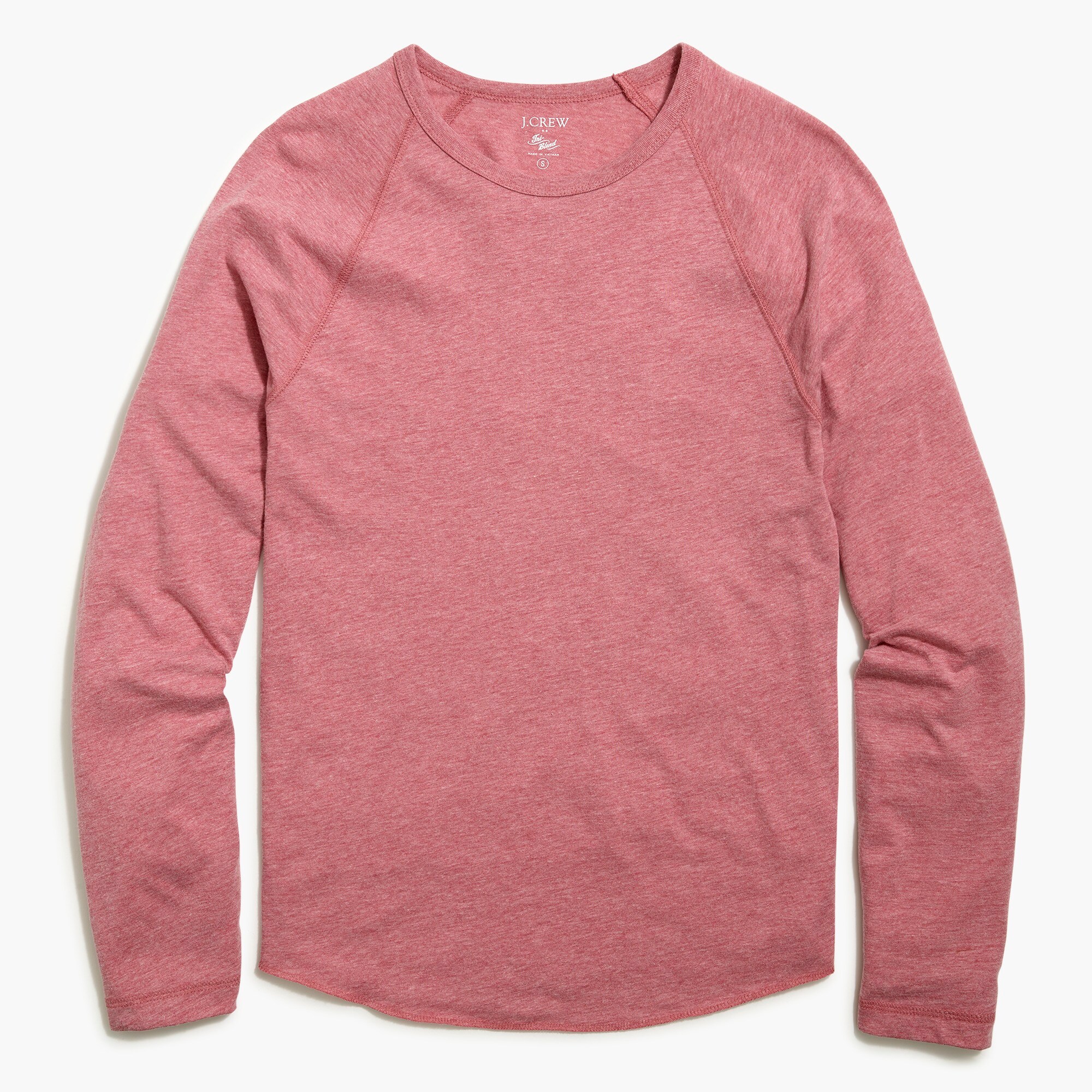 triblend long-sleeve baseball tee for men