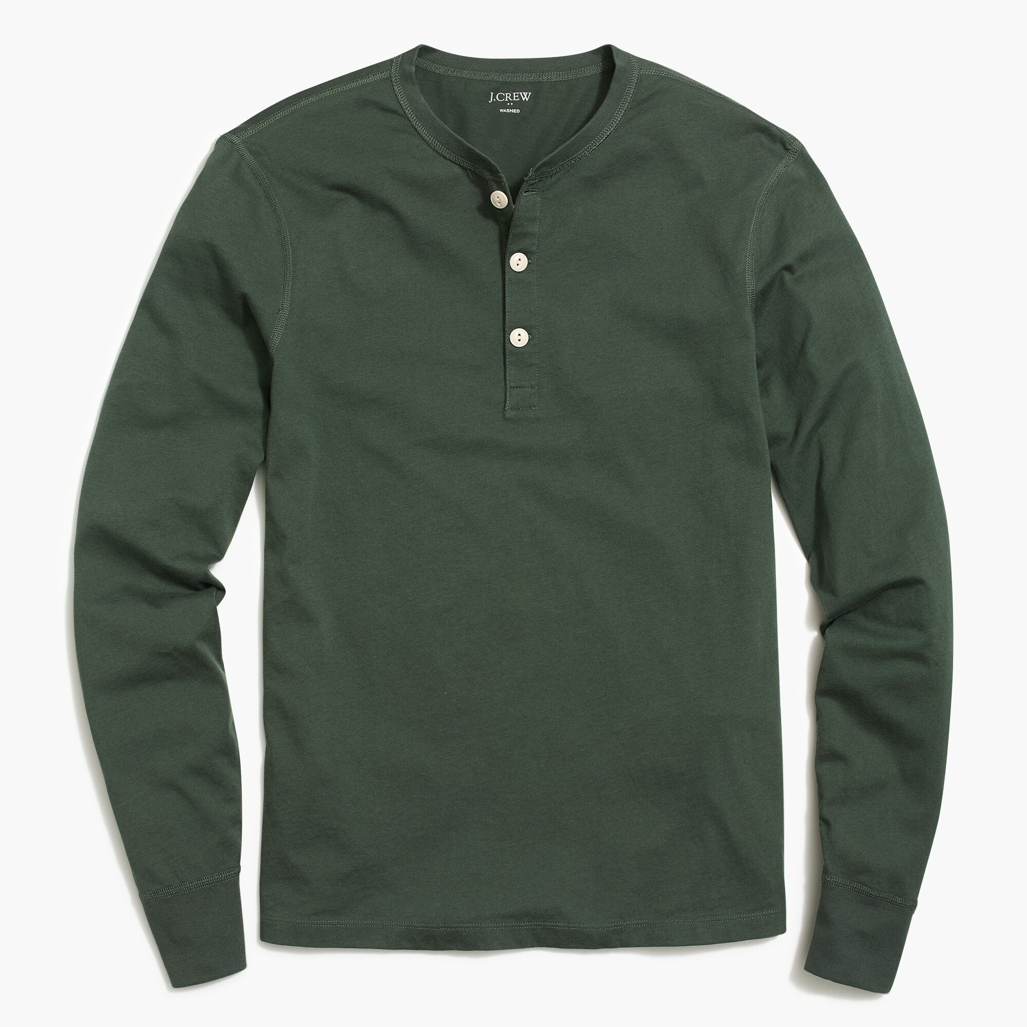 Long-sleeve broken-in henley