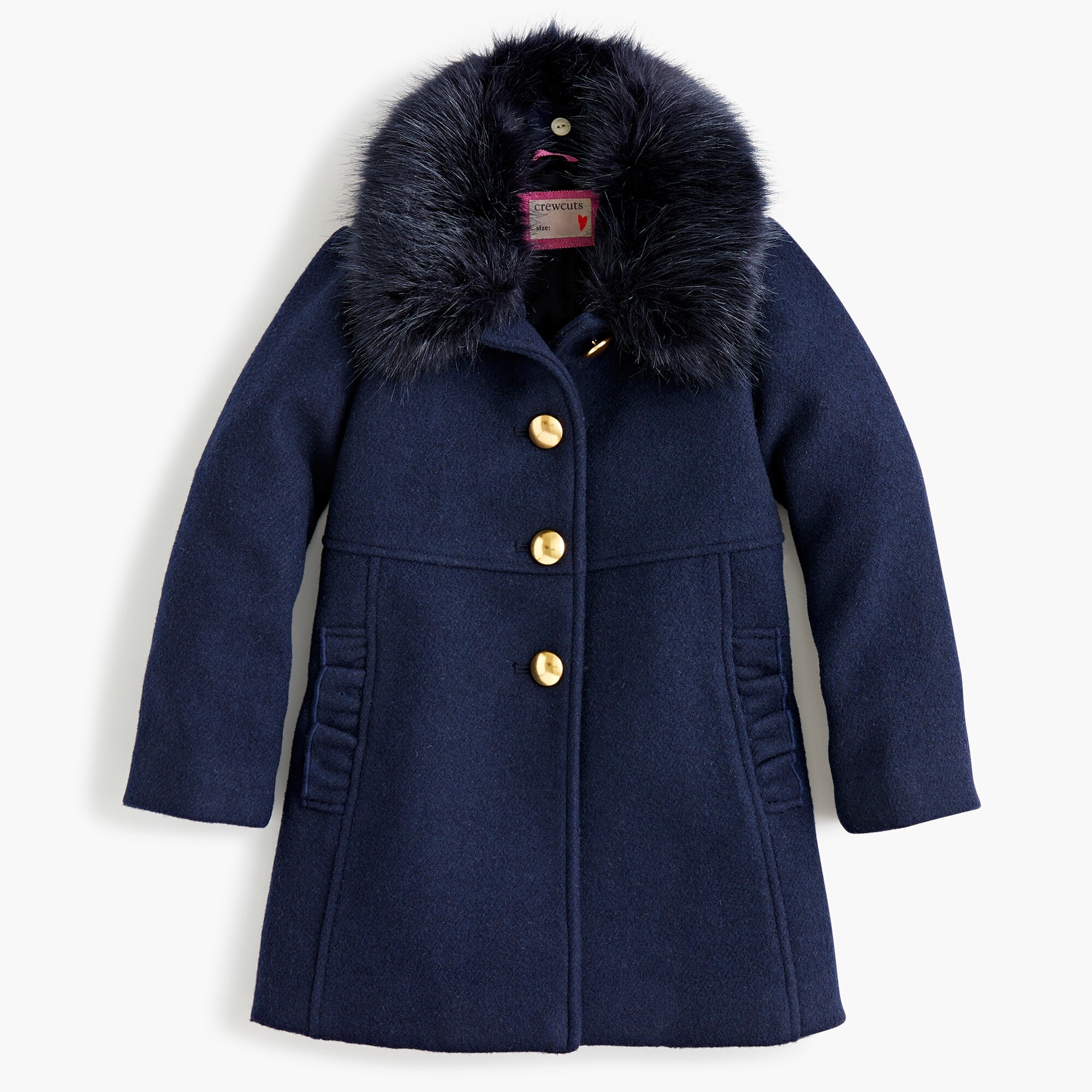J CREW キッズ　【crewcuts 】フリル付きウールコート サイズ12 J CREW キッズ 【crewcuts 】フリル付きウールコート サイズ12