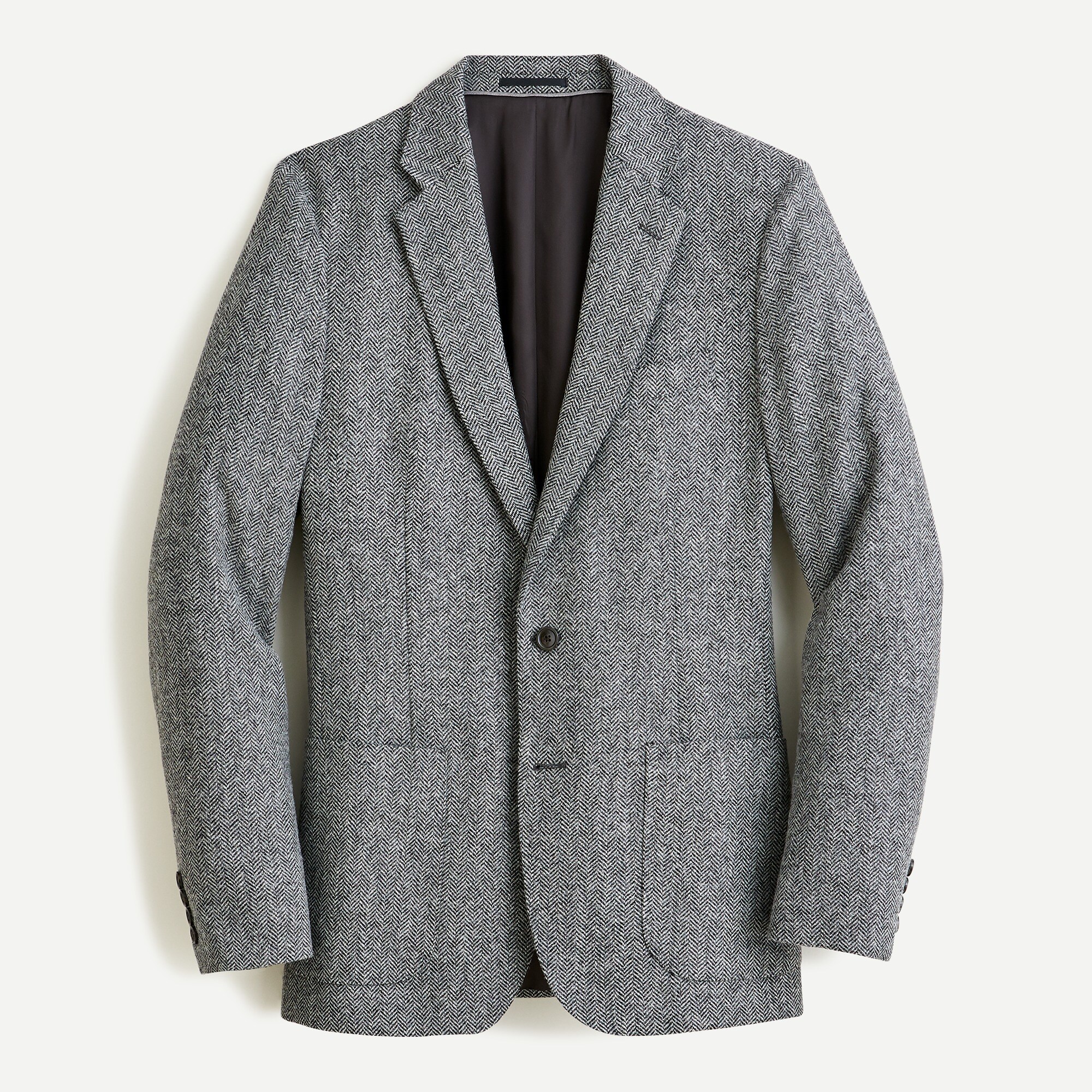 Ludlow Slim-fit unstructured blazer in English wool-cotton herringbone