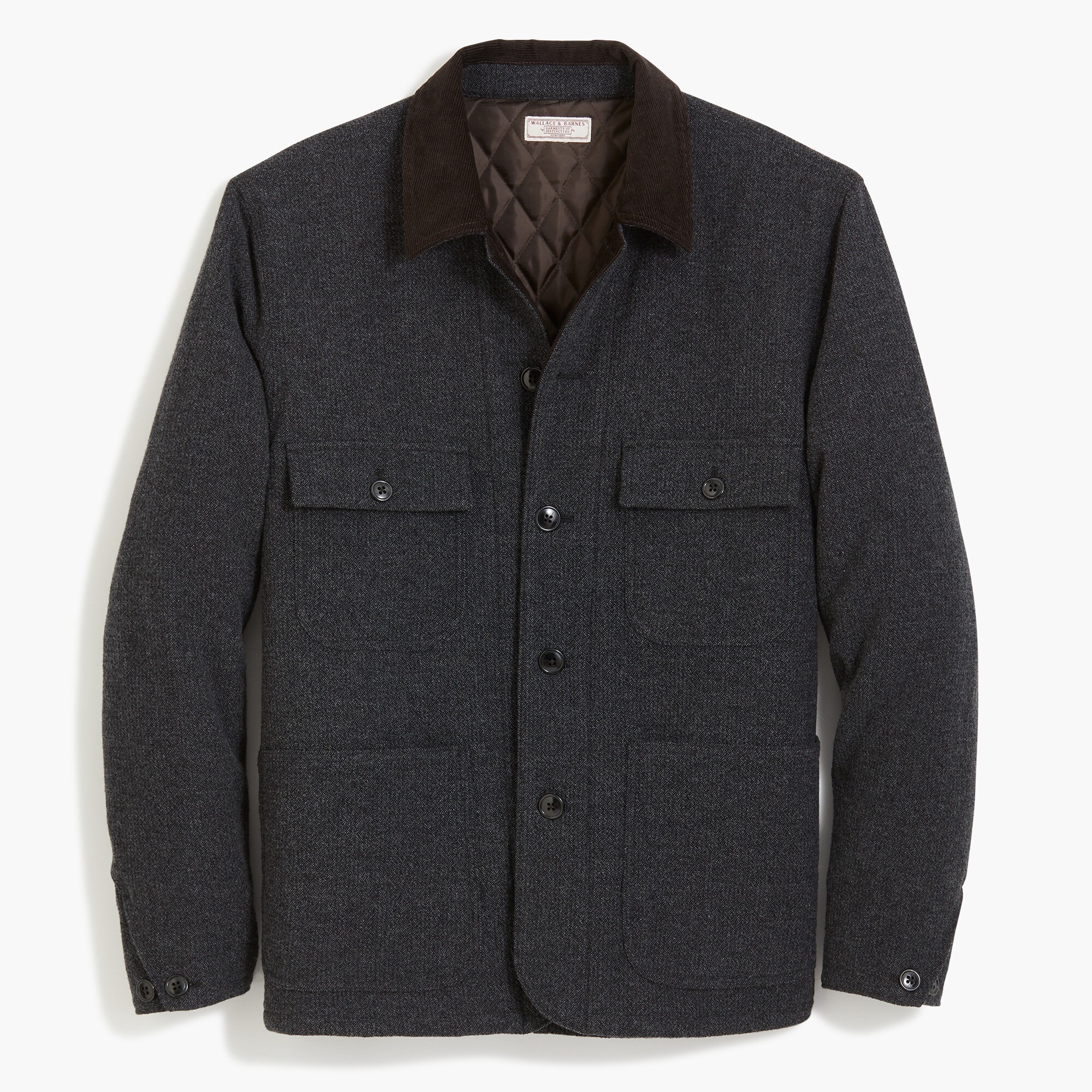 J.Crew Wallace & Barnes Quilted Wool Chore Jacket With Ecofriendly