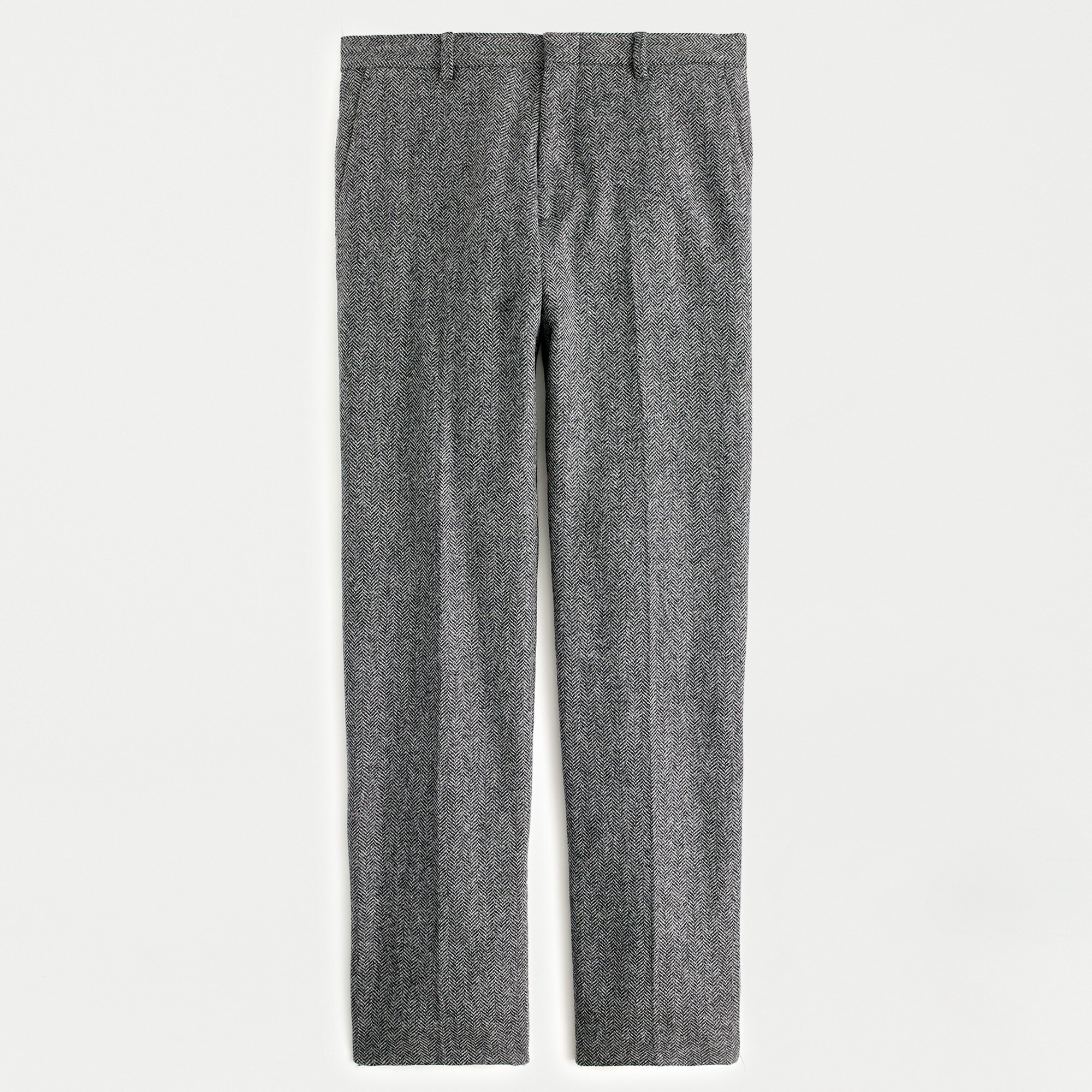 Ludlow Slim-fit unstructured suit pant in English herringbone wool-cotton